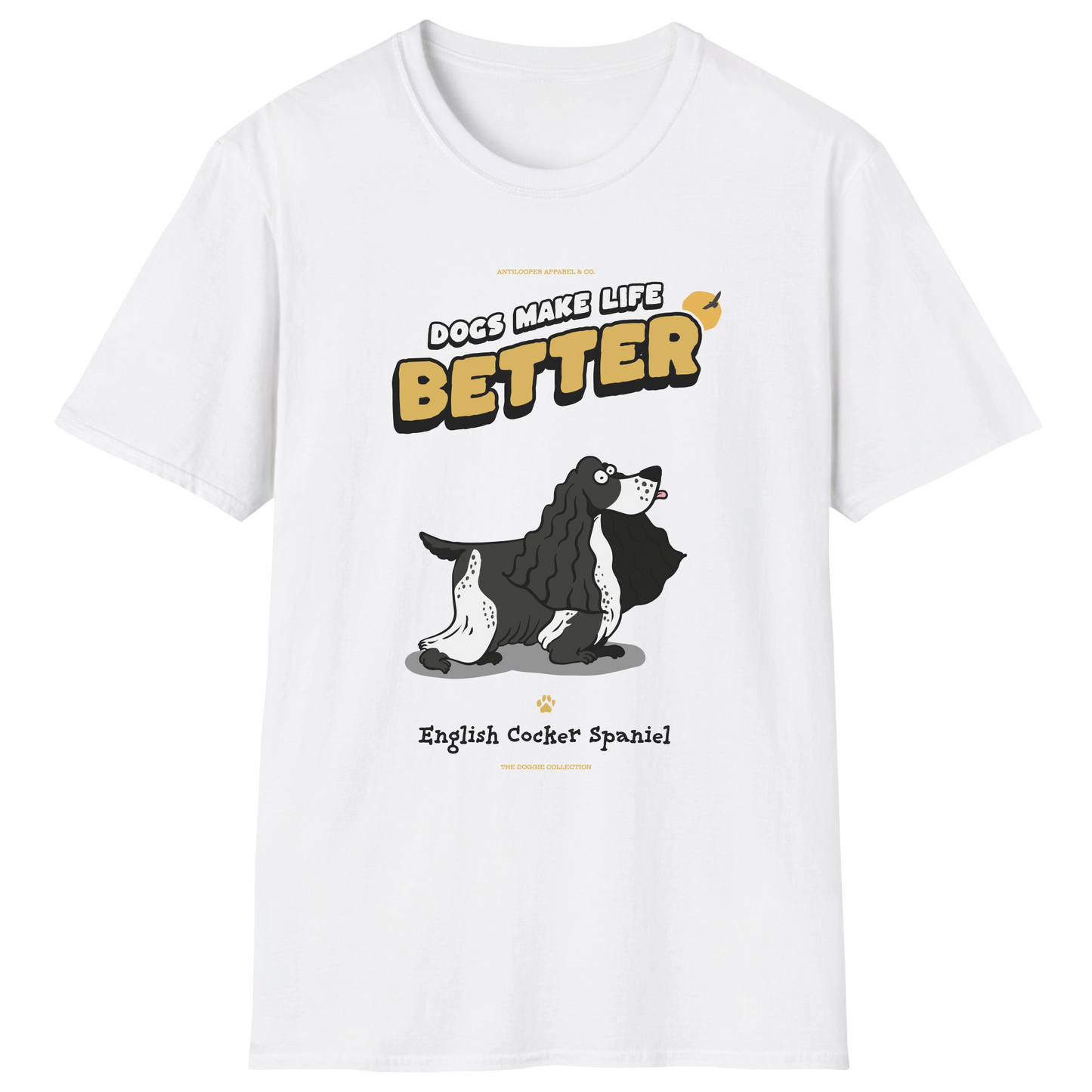 flatlay-doggie-english_cocker_spaniel-t_shirt-white
