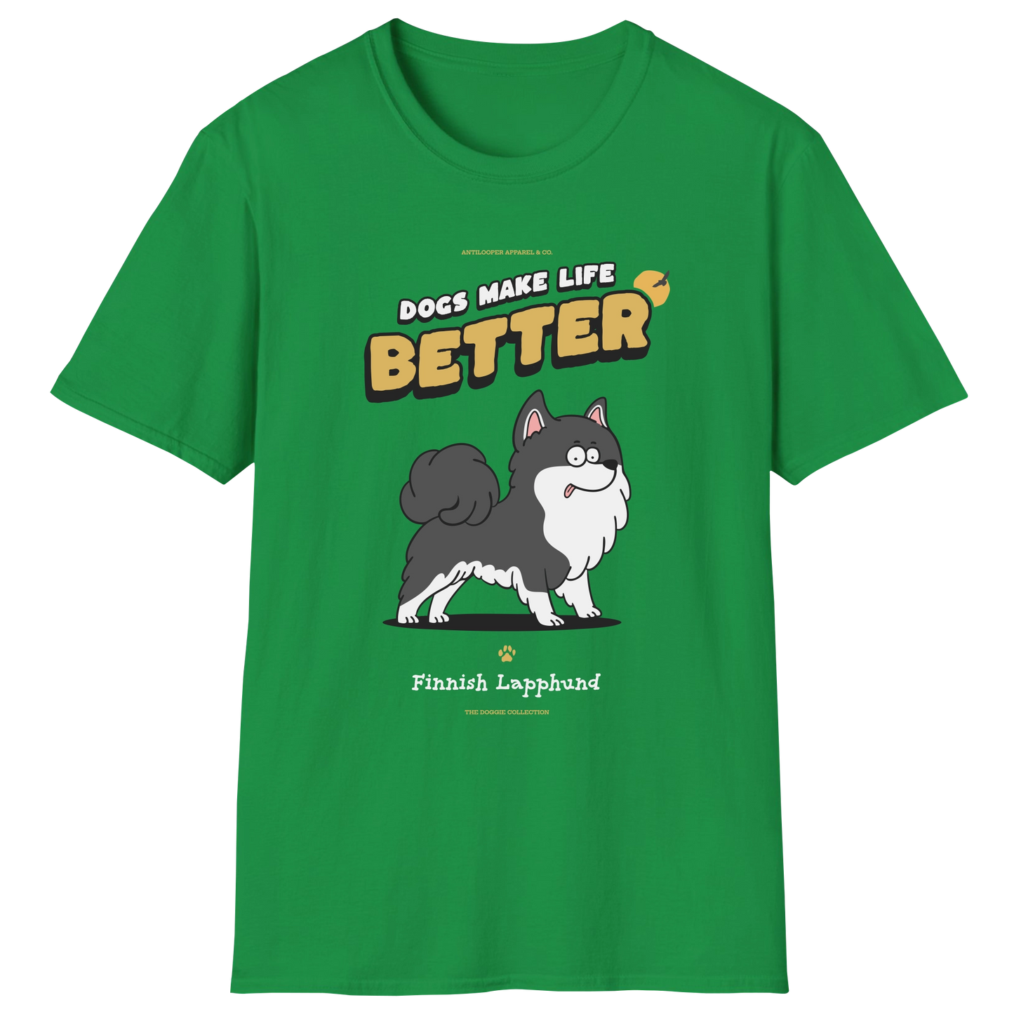 flatlay-doggie-finnish_lapphund-t_shirt-irish_green