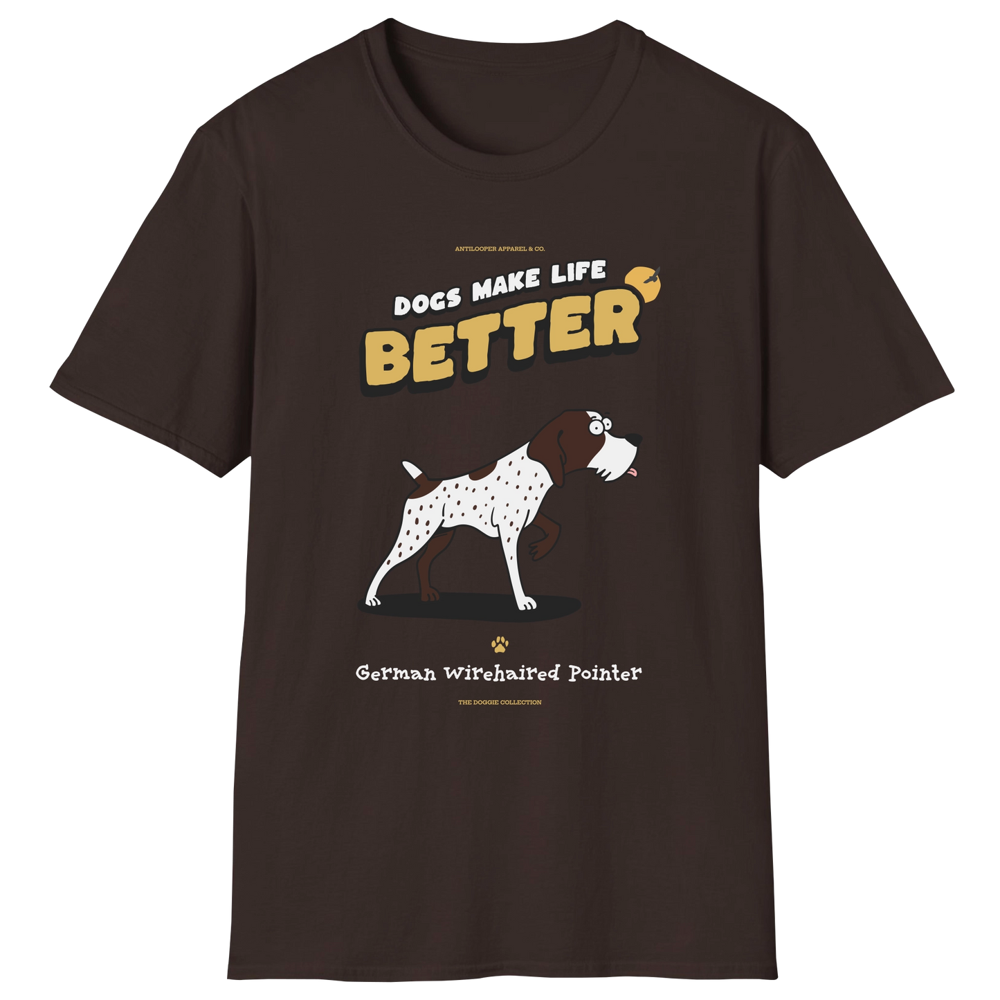 flatlay-doggie-german_wirehaired_pointer-t_shirt-dark_chocolate