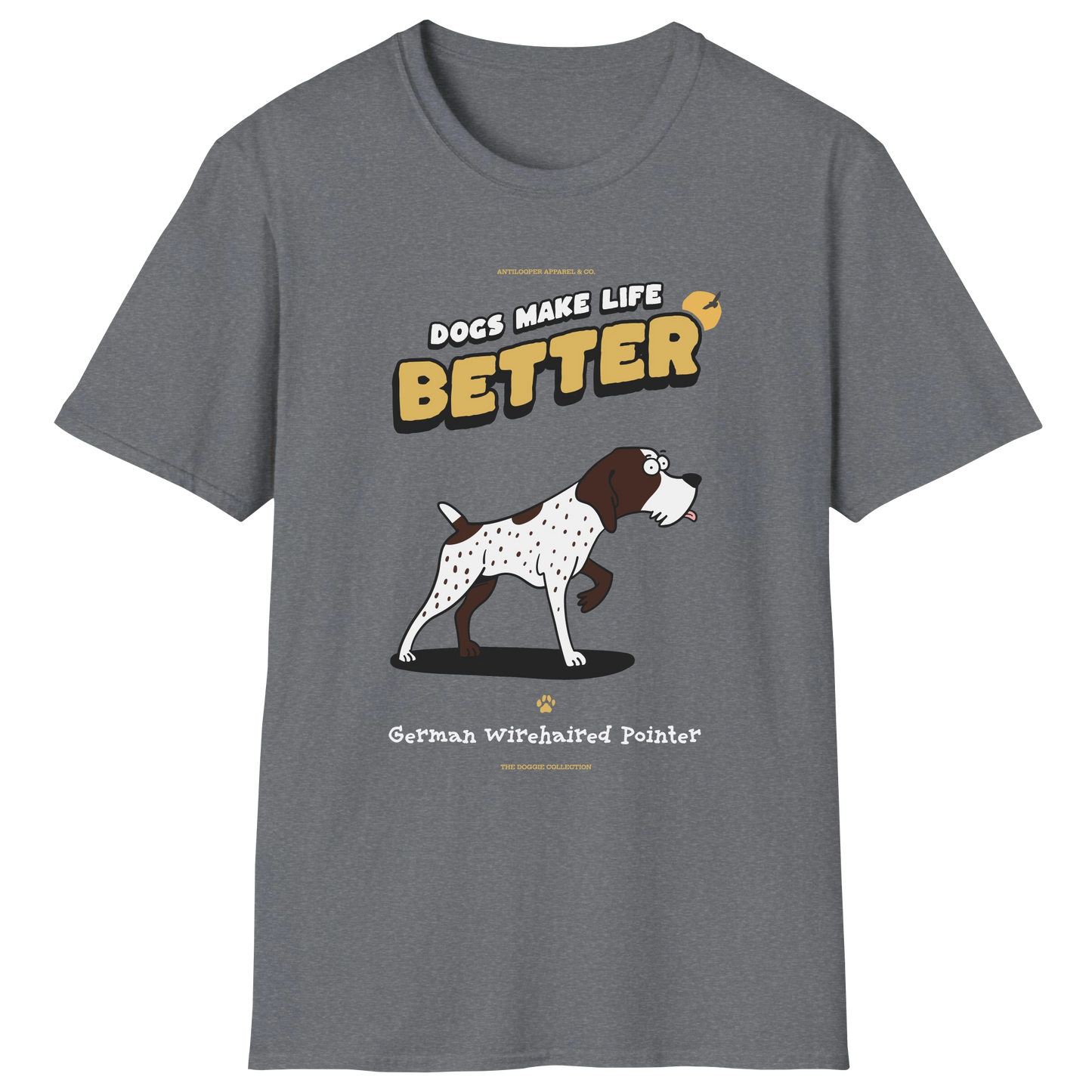flatlay-doggie-german_wirehaired_pointer-t_shirt-graphite_heather