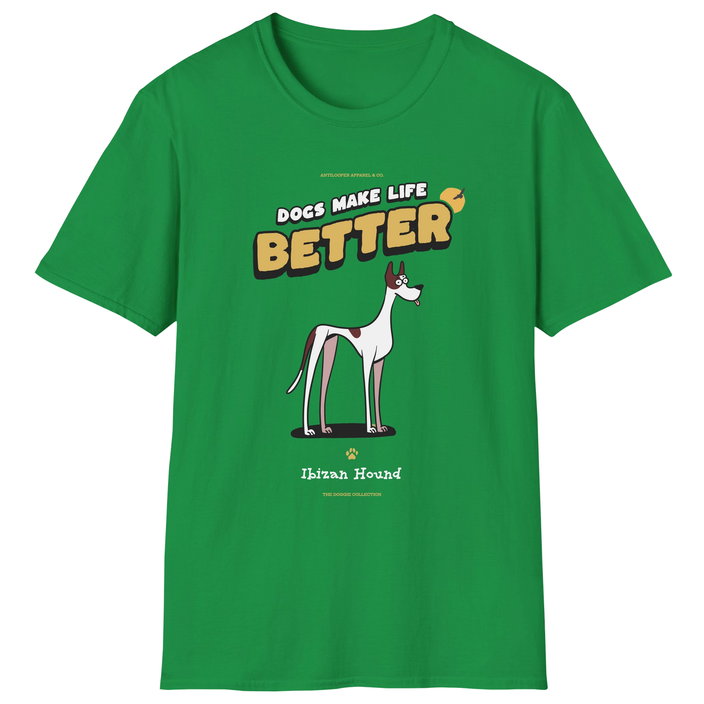 flatlay-doggie-ibizan_hound-t_shirt-irish_green
