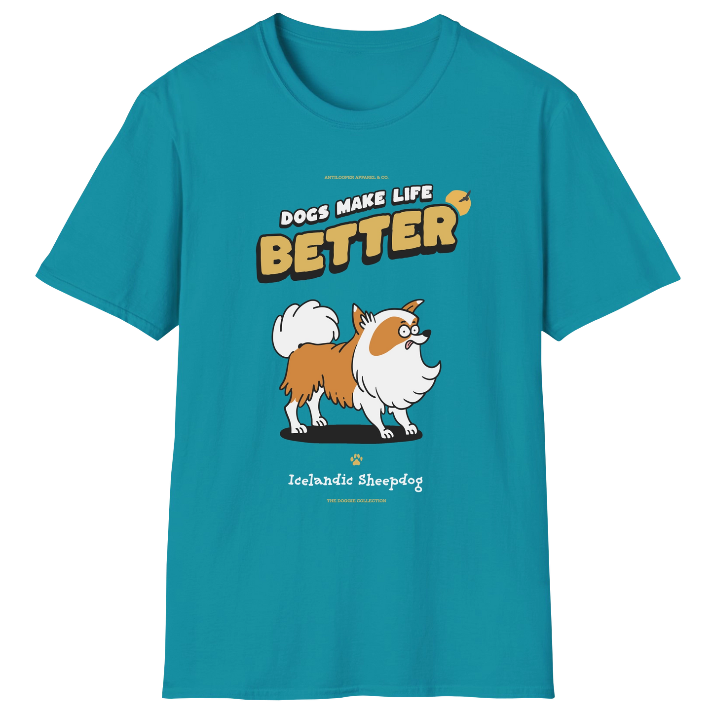 flatlay-doggie-icelandic_sheepdog-t_shirt-tropical_blue