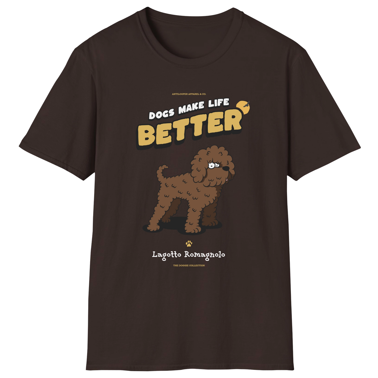 flatlay-doggie-lagotto_romagnolo-t_shirt-dark_chocolate