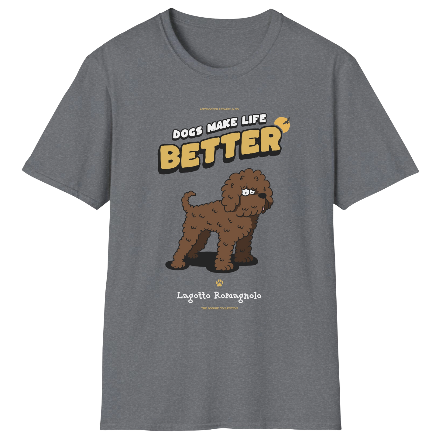 flatlay-doggie-lagotto_romagnolo-t_shirt-graphite_heather