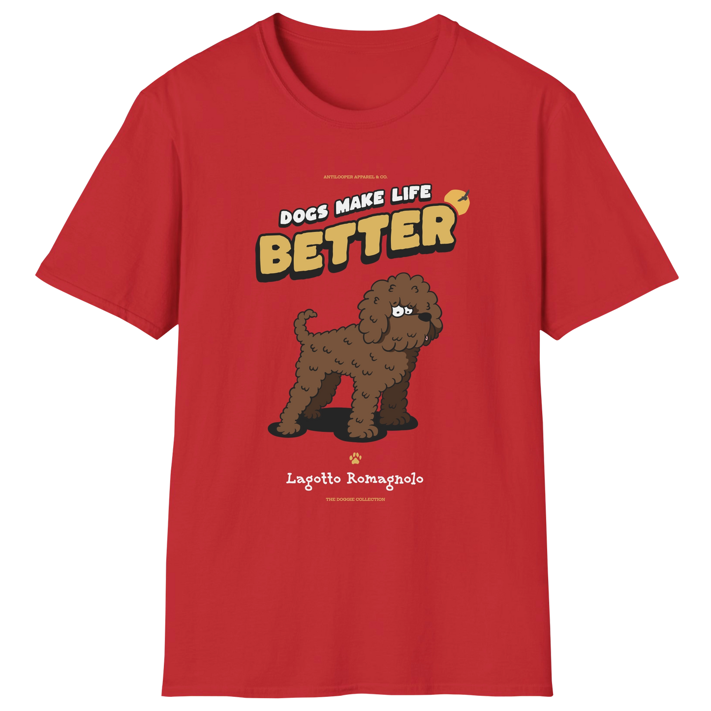 flatlay-doggie-lagotto_romagnolo-t_shirt-red