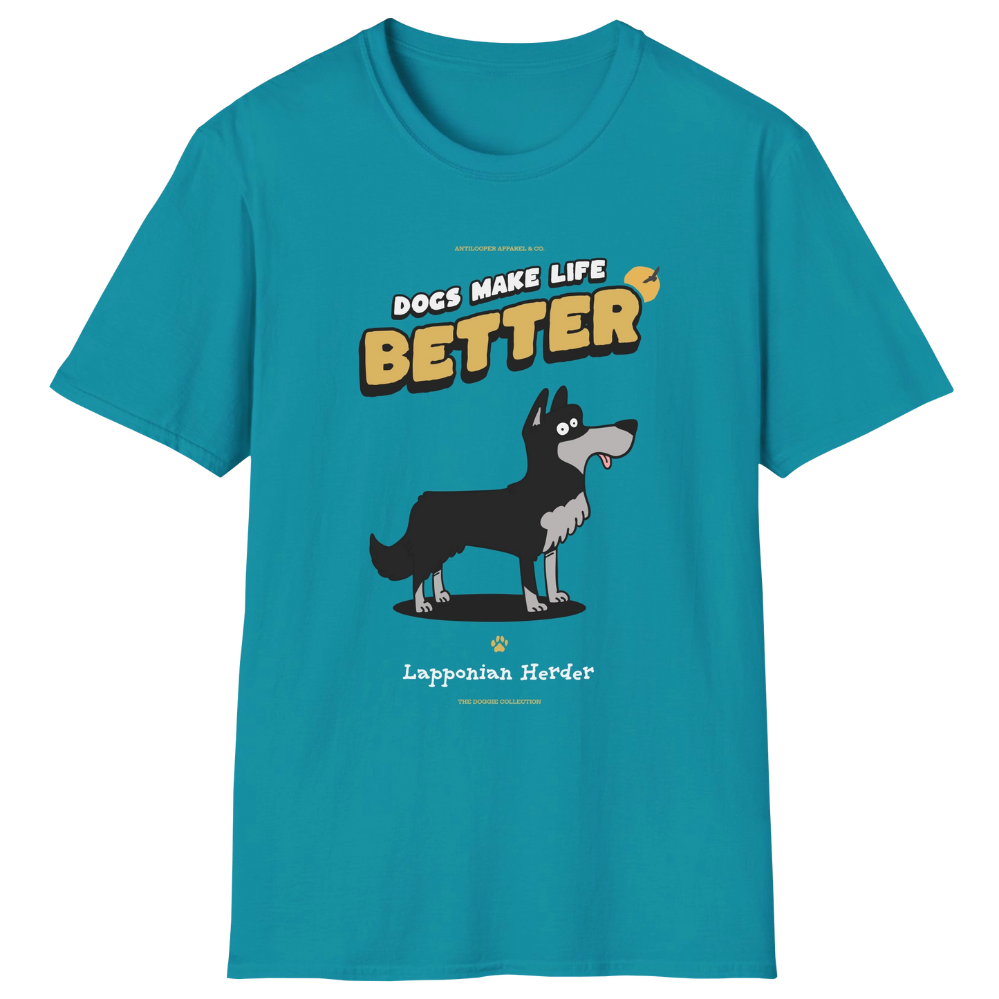flatlay-doggie-lapponian_herder-t_shirt-tropical_blue
