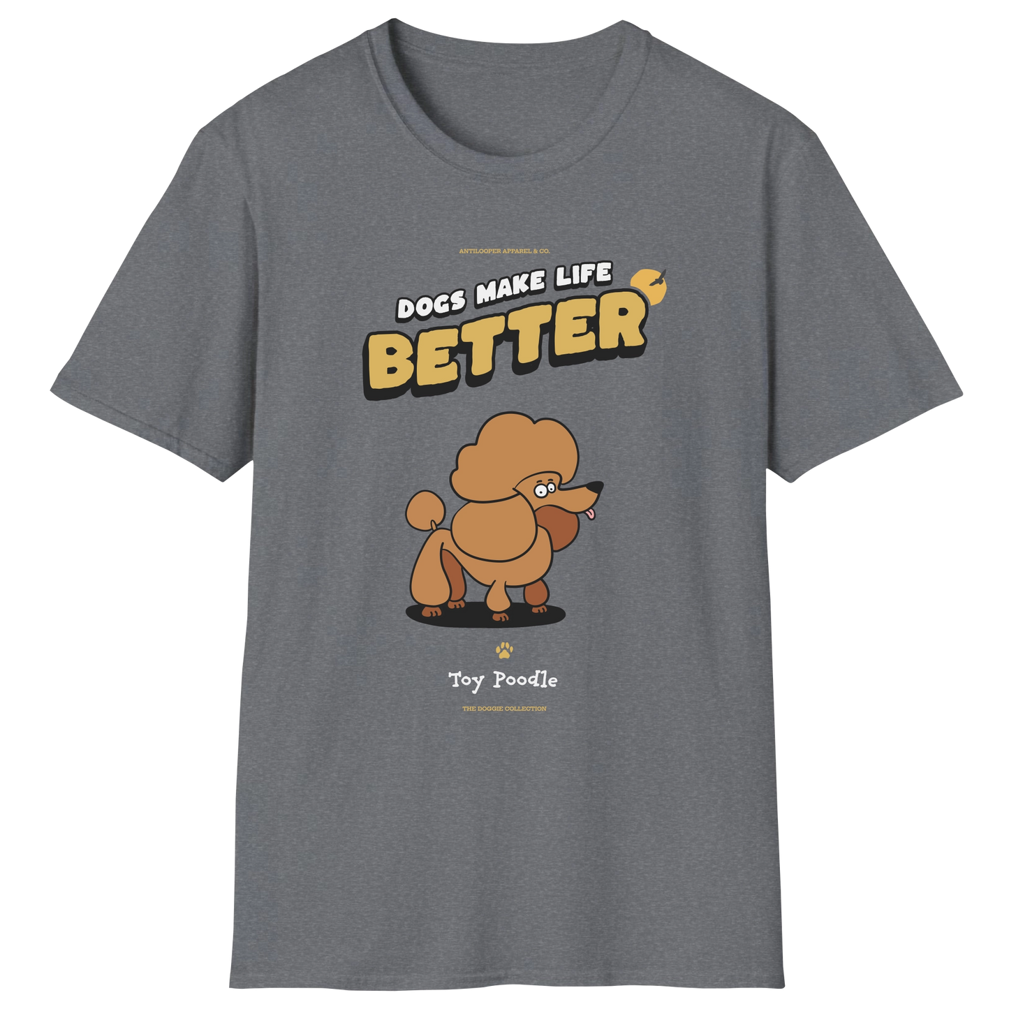 flatlay-doggie-poodle+toy-t_shirt-graphite_heather