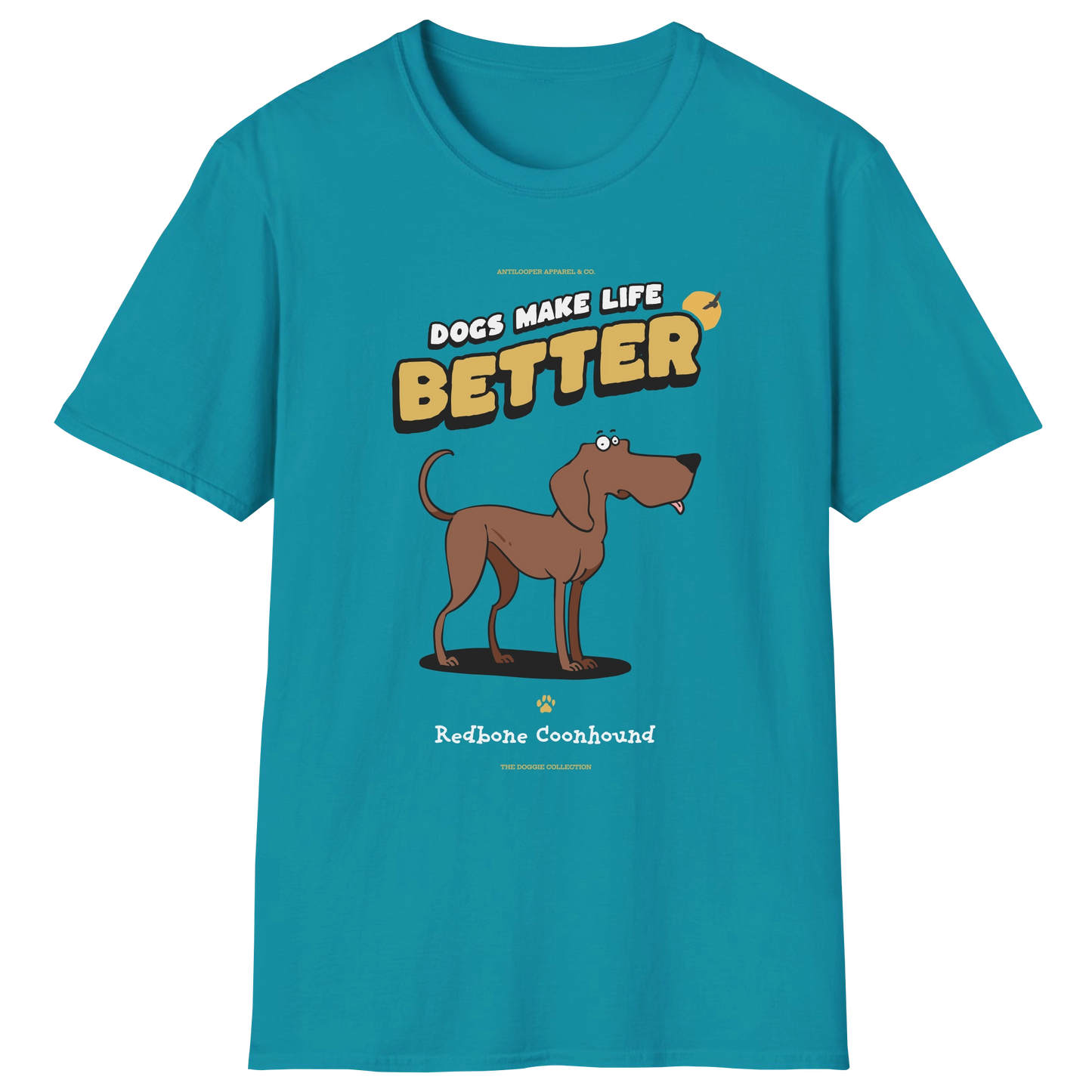 flatlay-doggie-redbone_coonhound-t_shirt-tropical_blue