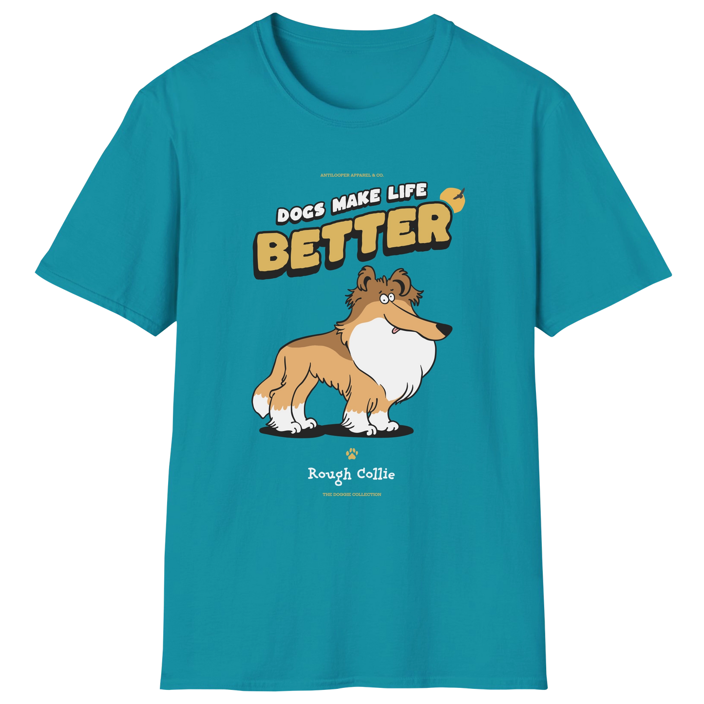 flatlay-doggie-rough_collie-t_shirt-tropical_blue