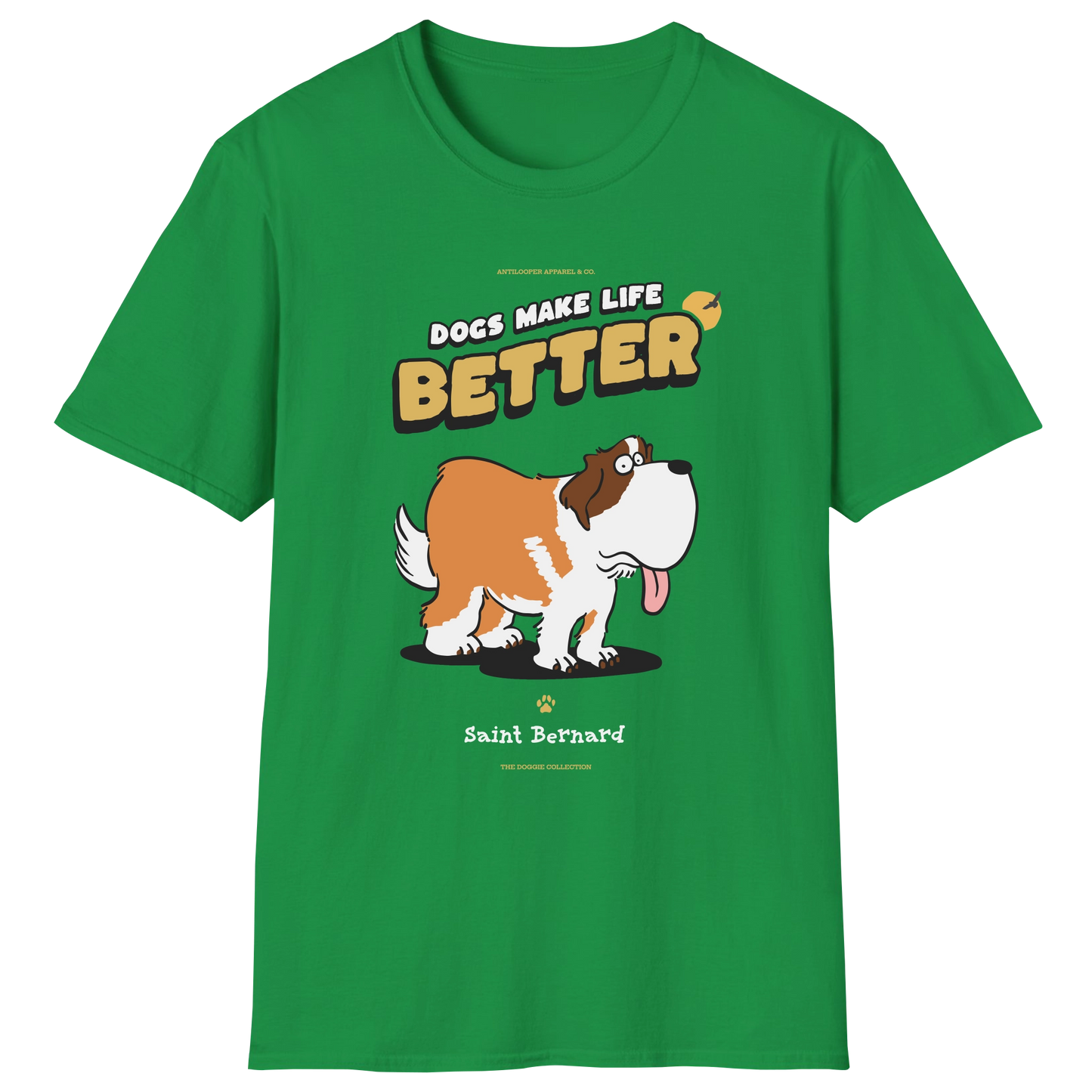 flatlay-doggie-saint_bernard-t_shirt-irish_green