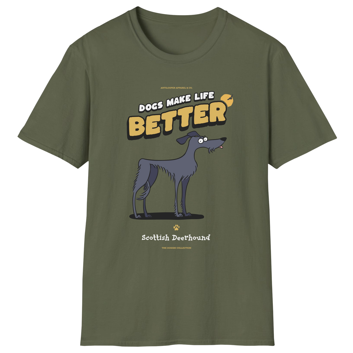flatlay-doggie-scottish_deerhound-t_shirt-military_green