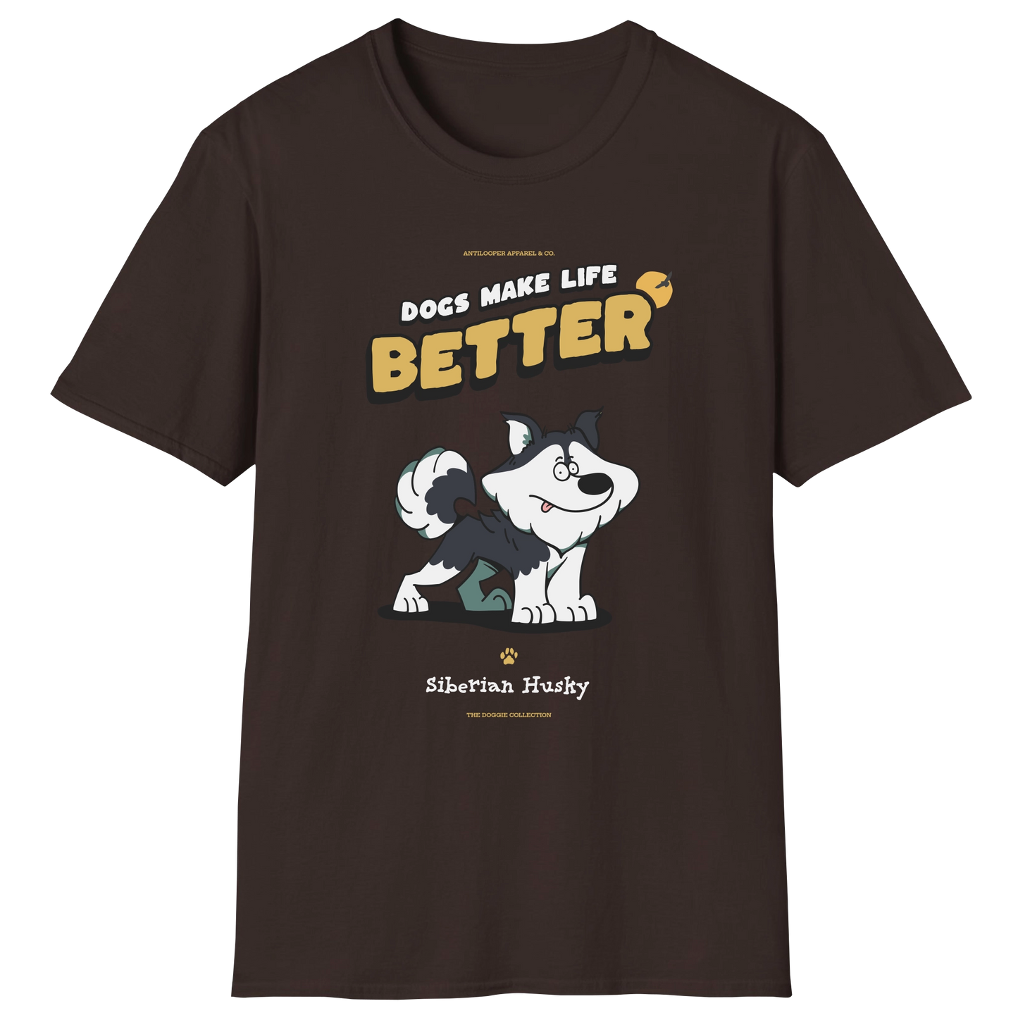 flatlay-doggie-siberian_husky-t_shirt-dark_chocolate