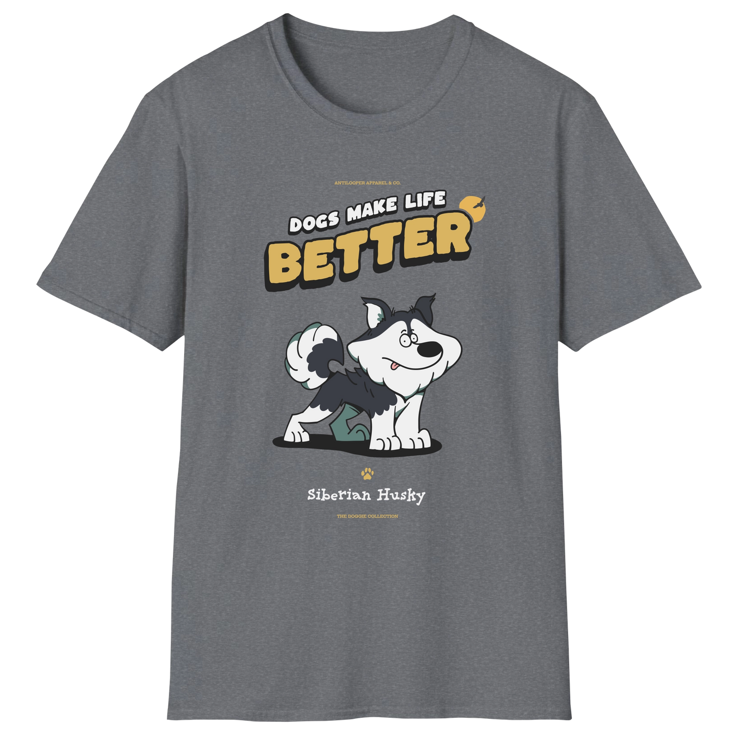 flatlay-doggie-siberian_husky-t_shirt-graphite_heather