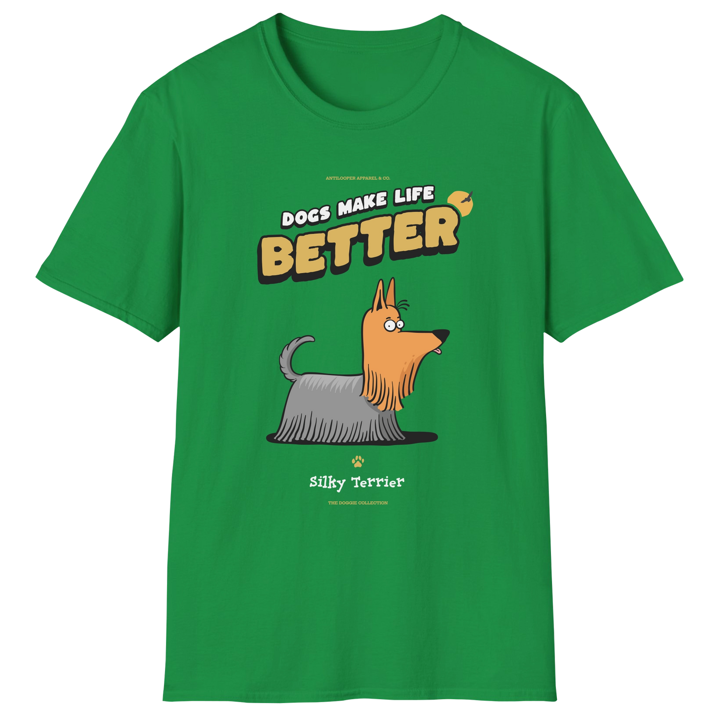 flatlay-doggie-silky_terrier-t_shirt-irish_green