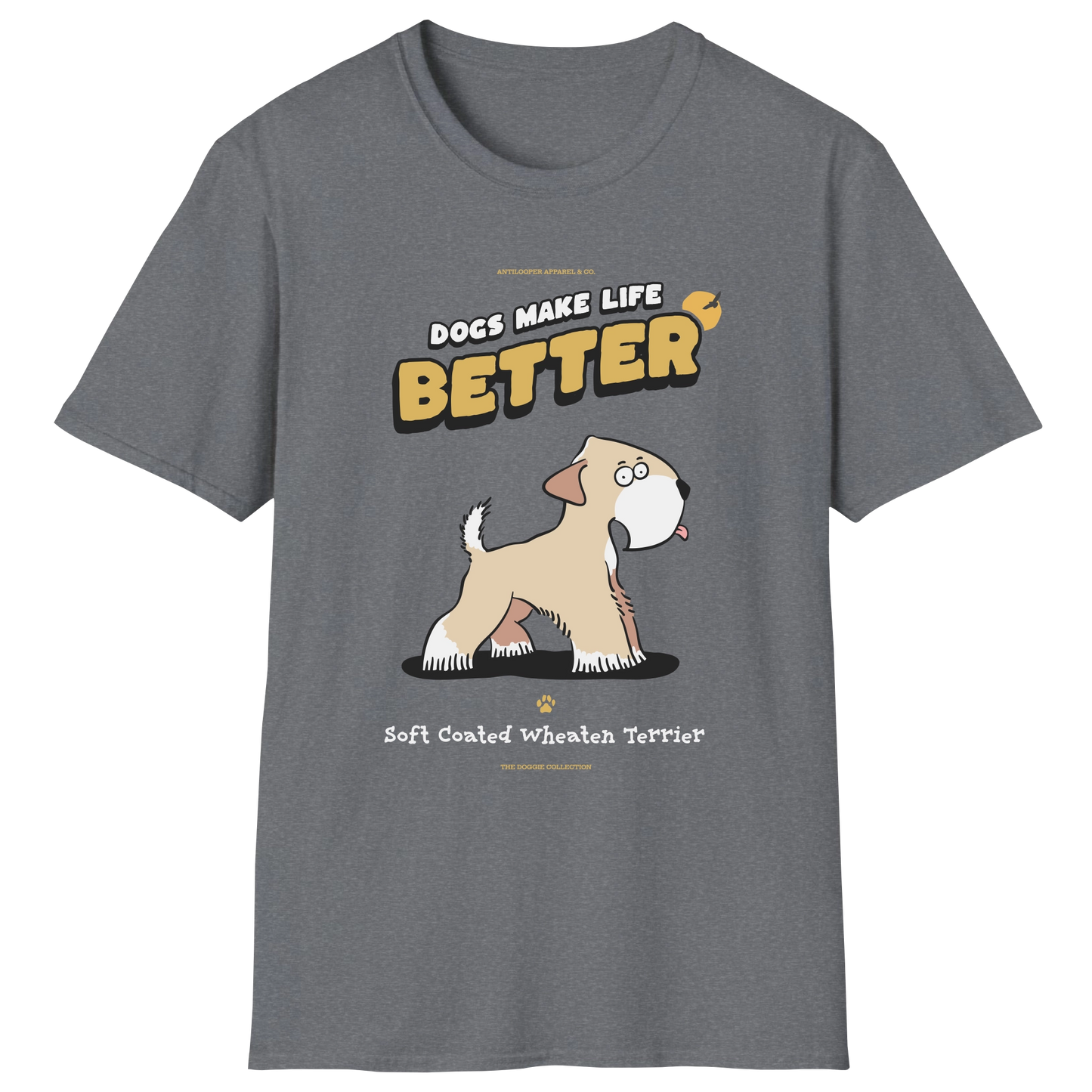 flatlay-doggie-soft_coated_wheaten_terrier-t_shirt-graphite_heather