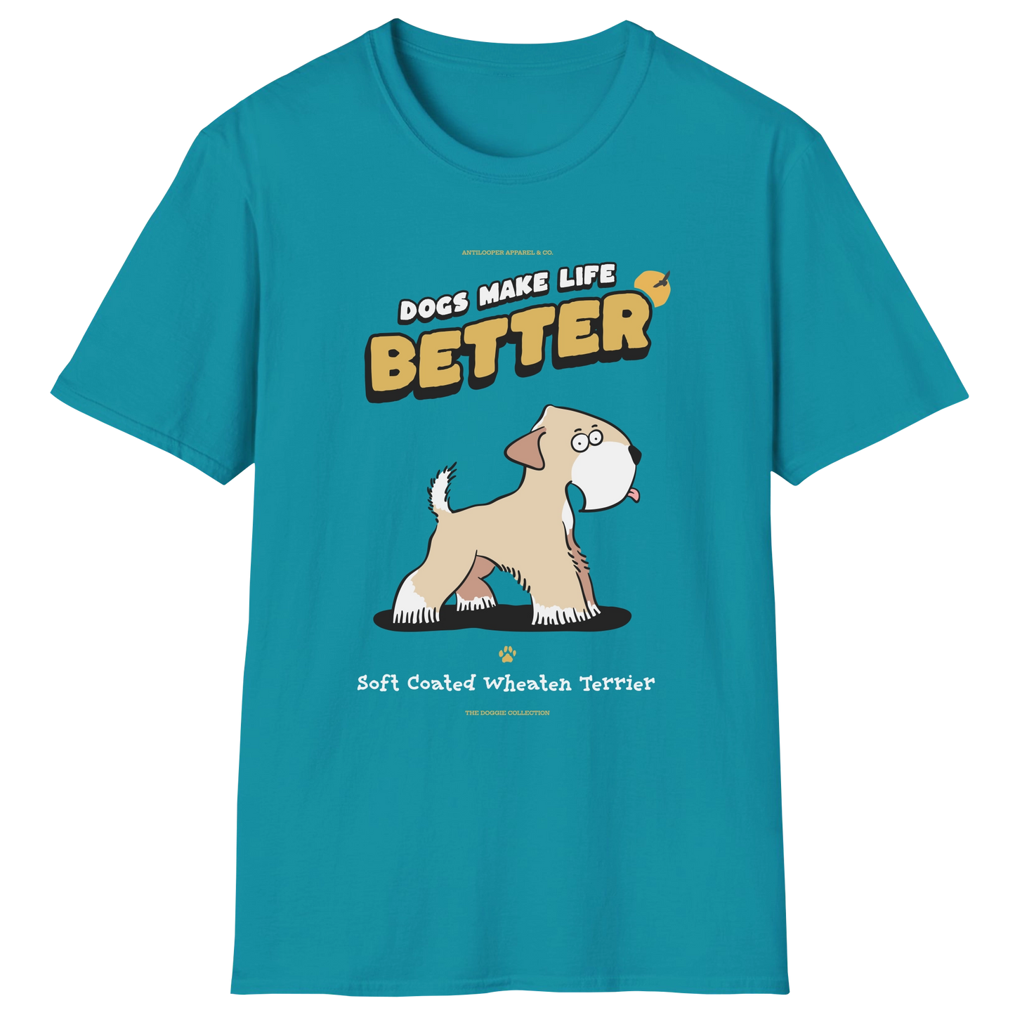 flatlay-doggie-soft_coated_wheaten_terrier-t_shirt-tropical_blue