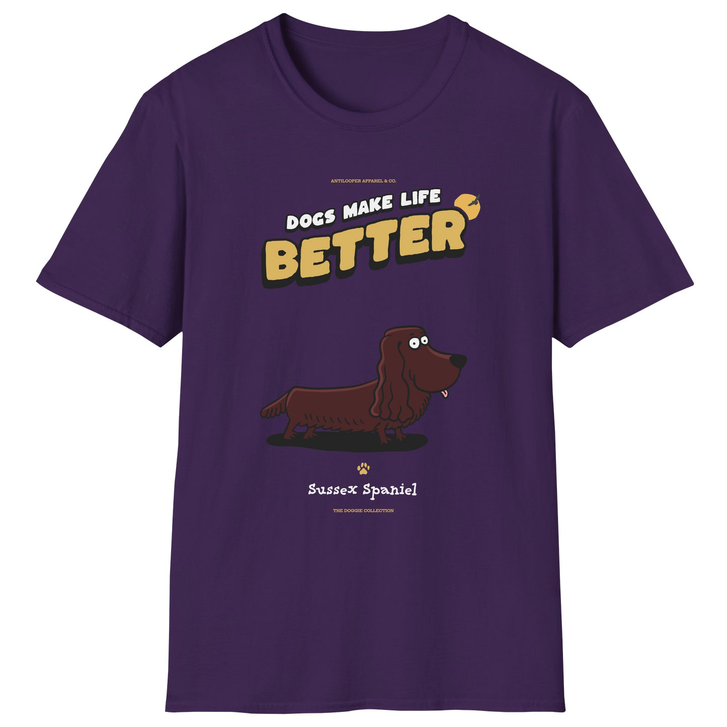 flatlay-doggie-sussex_spaniel-t_shirt-purple