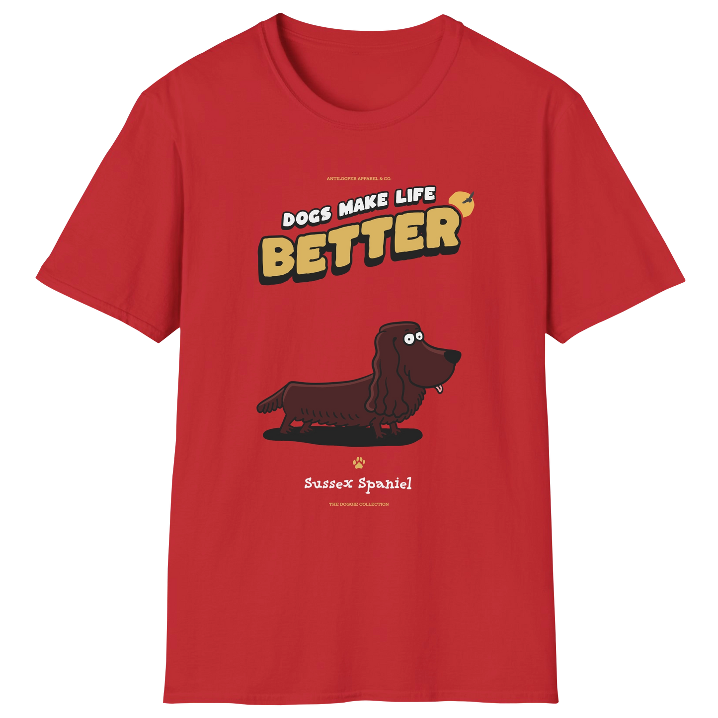 flatlay-doggie-sussex_spaniel-t_shirt-red
