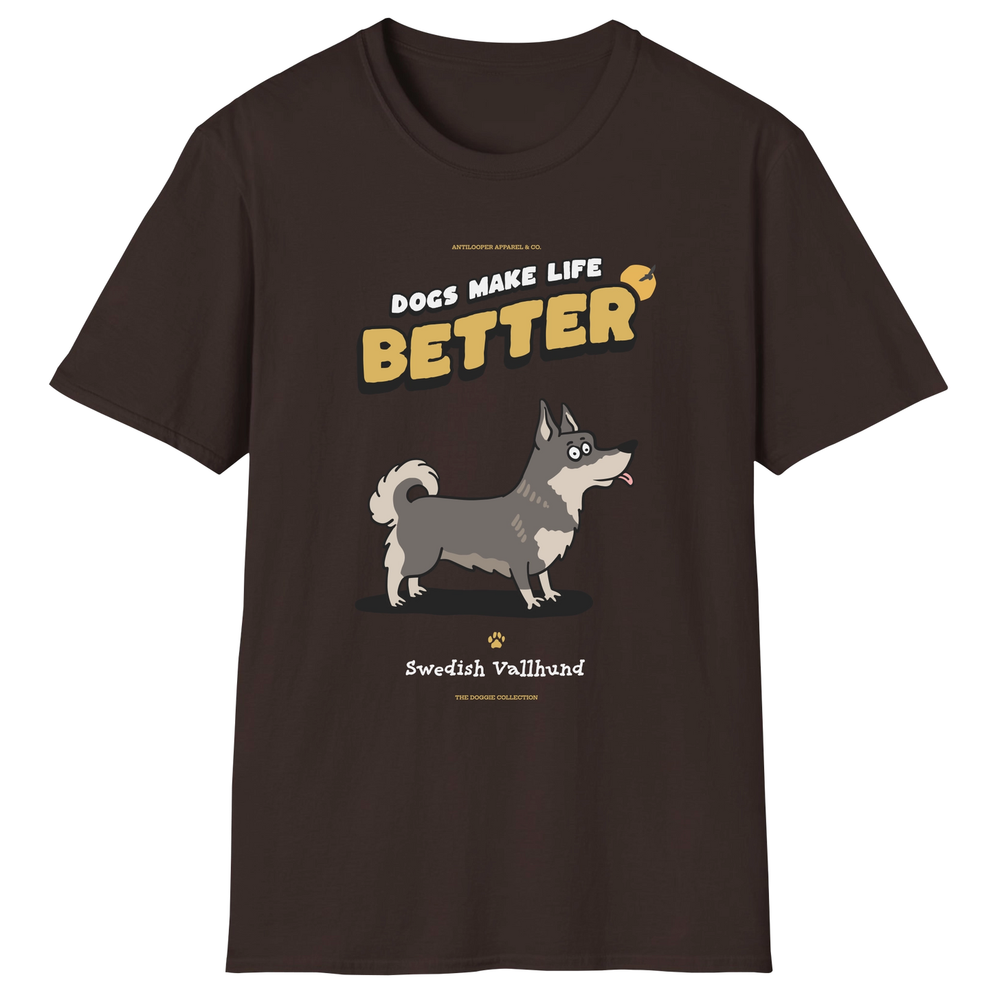 flatlay-doggie-swedish_vallhund-t_shirt-dark_chocolate