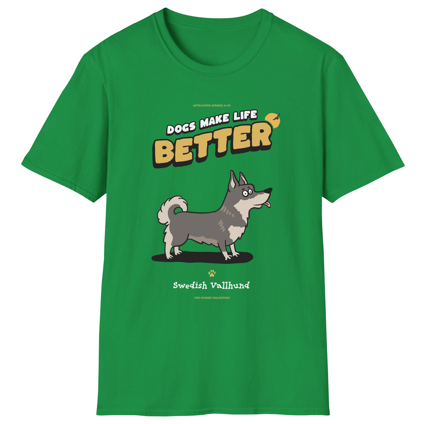 flatlay-doggie-swedish_vallhund-t_shirt-irish_green