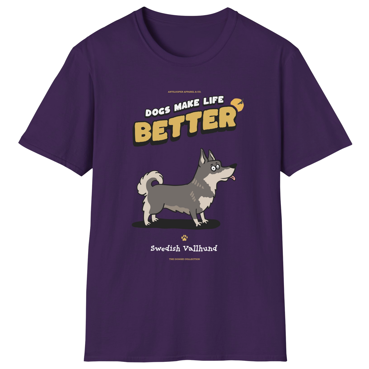 flatlay-doggie-swedish_vallhund-t_shirt-purple