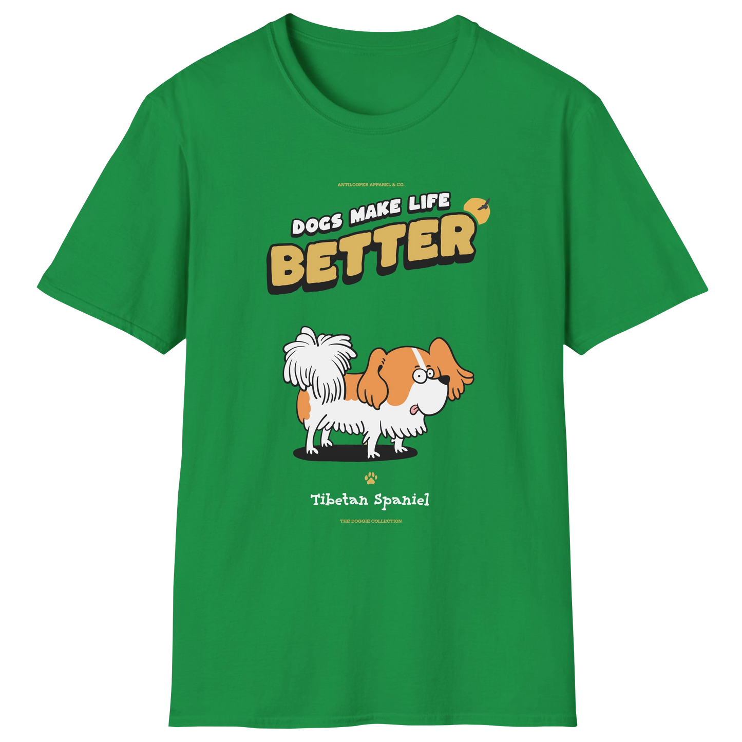 flatlay-doggie-tibetan_spaniel-t_shirt-irish_green