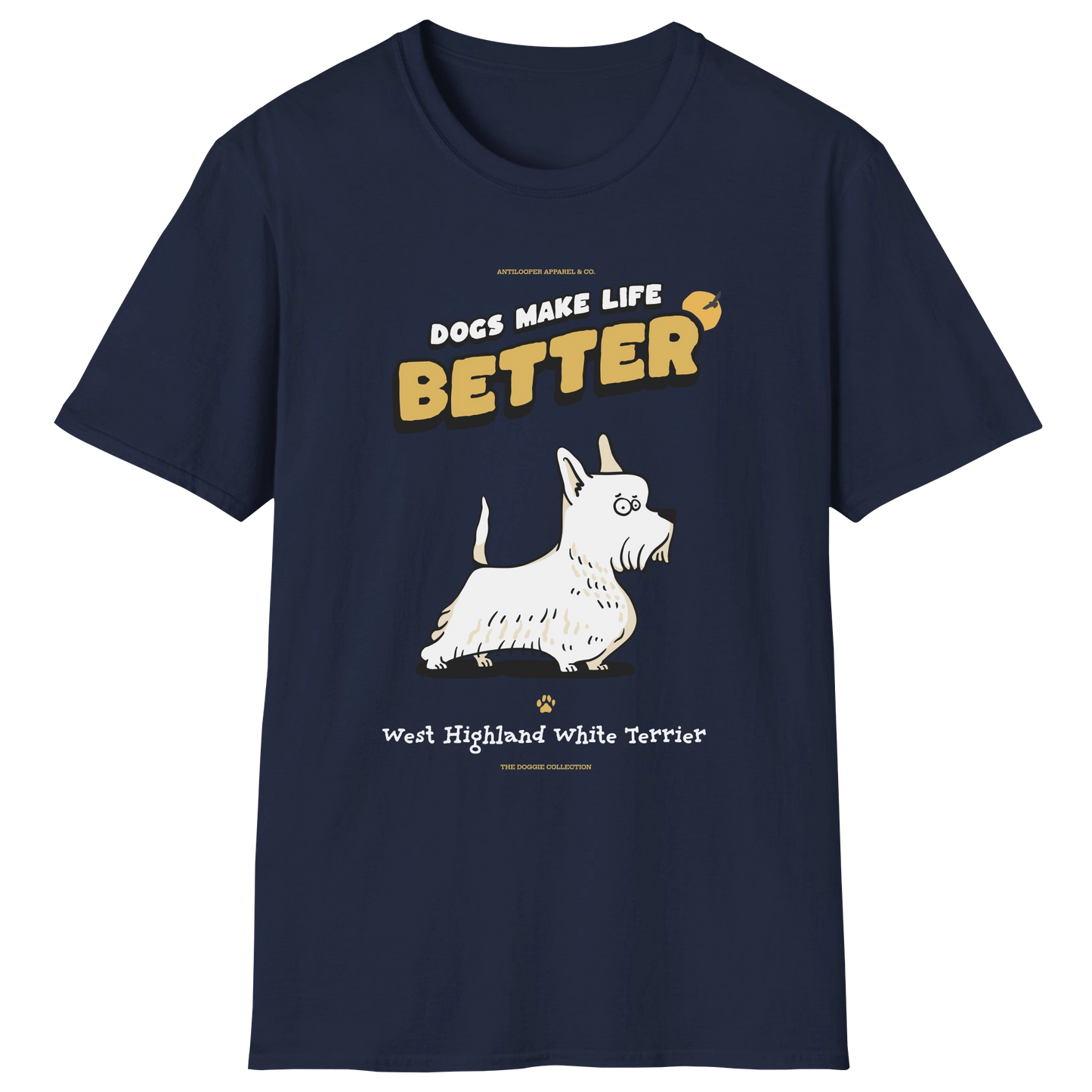 flatlay-doggie-west_highland_white_terrier-t_shirt-navy