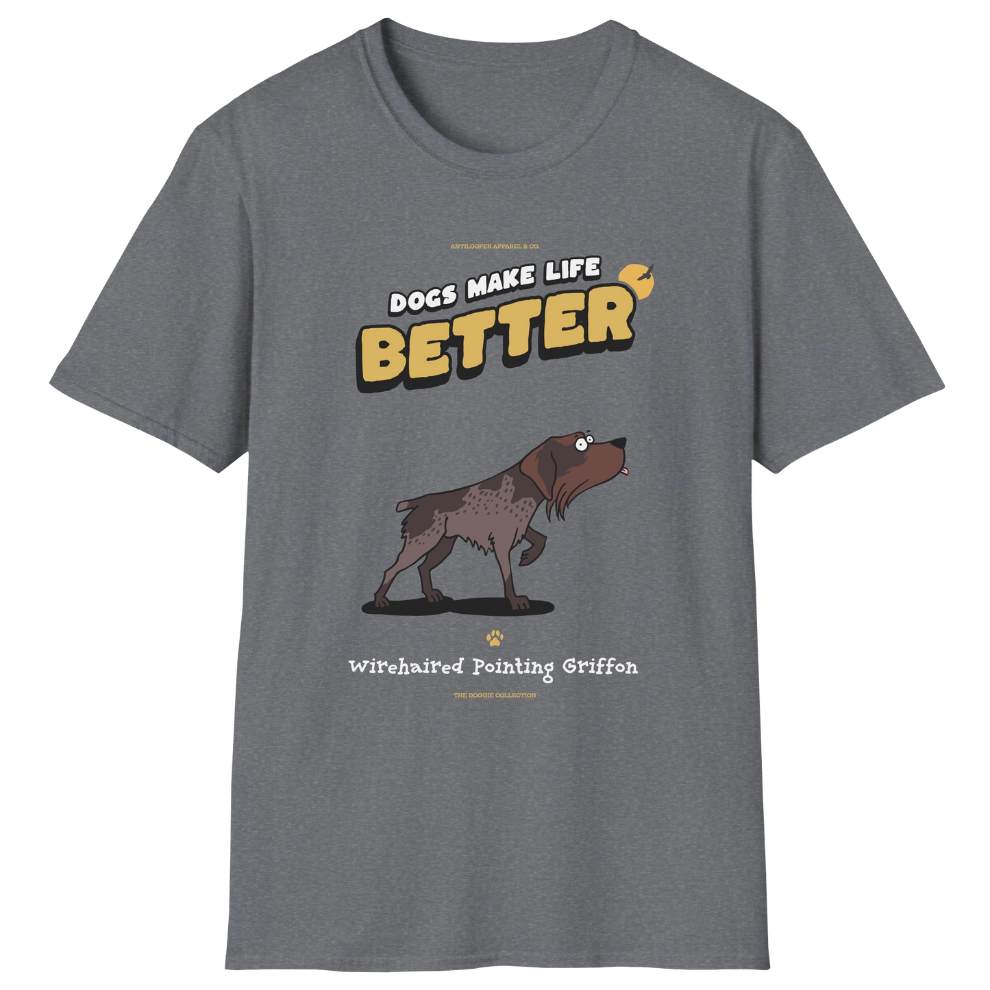 flatlay-doggie-wirehaired_pointing_griffon-t_shirt-graphite_heather