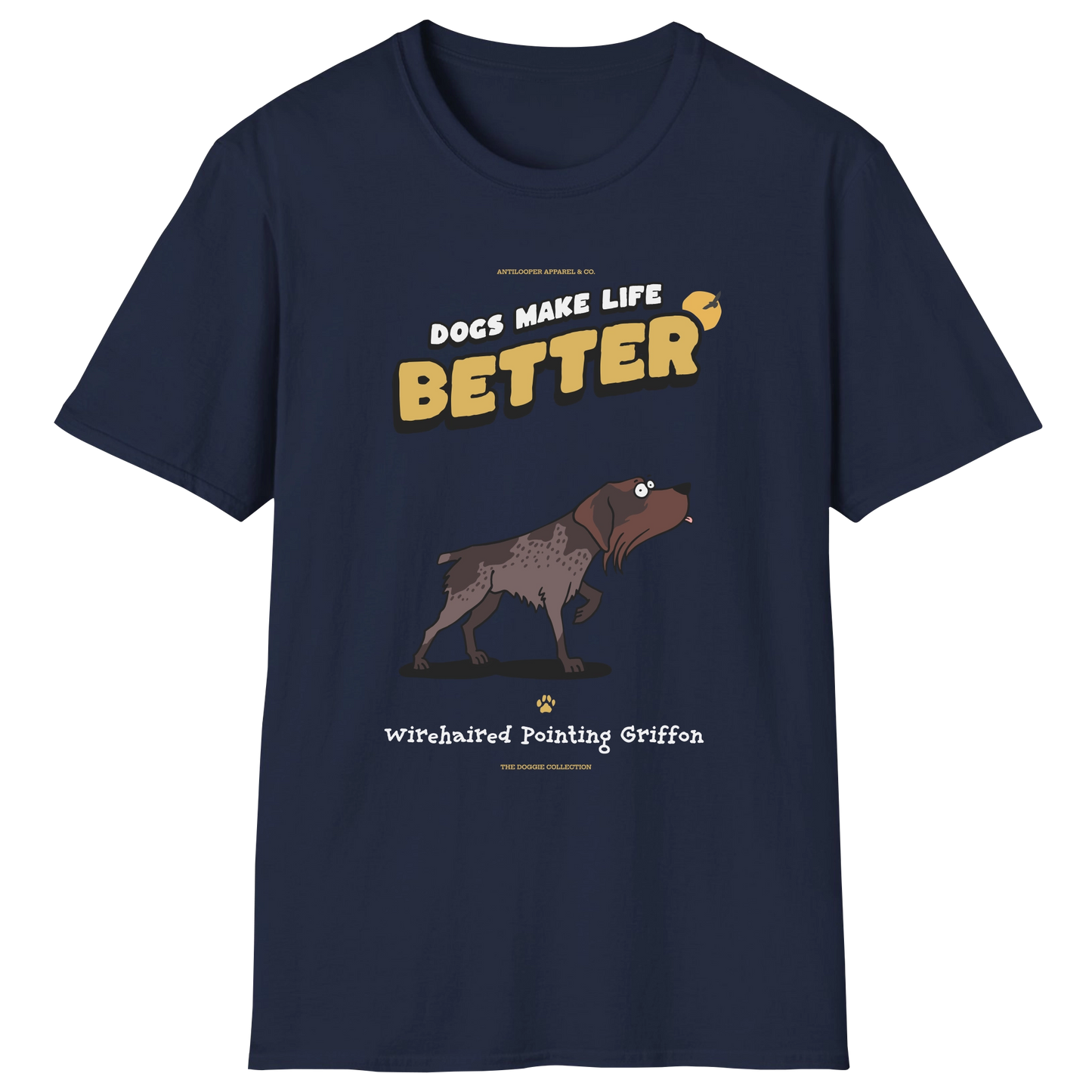 flatlay-doggie-wirehaired_pointing_griffon-t_shirt-navy