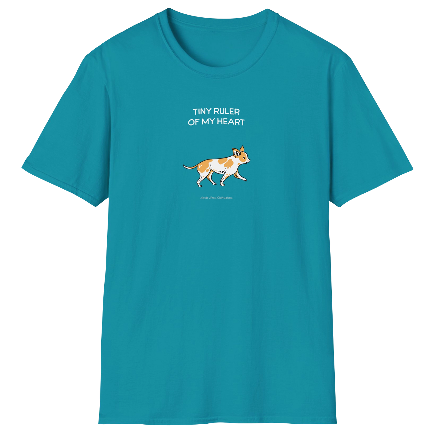 flatlay-fido-chihuahua+apple_head-t_shirt-tropical_blue