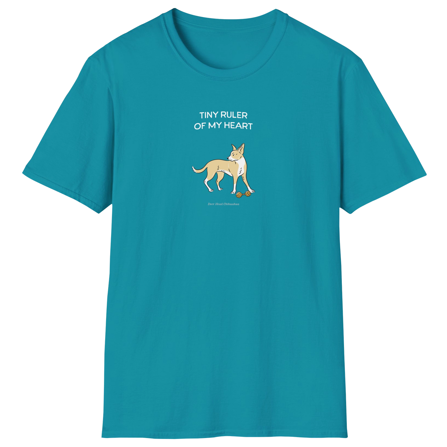 flatlay-fido-chihuahua+deer_head-t_shirt-tropical_blue