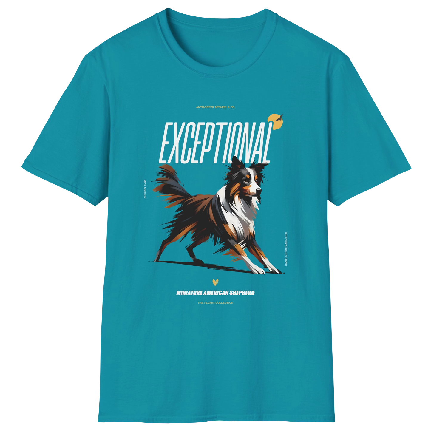 flatlay-flurry-american_shepherd+miniature-t_shirt-tropical_blue