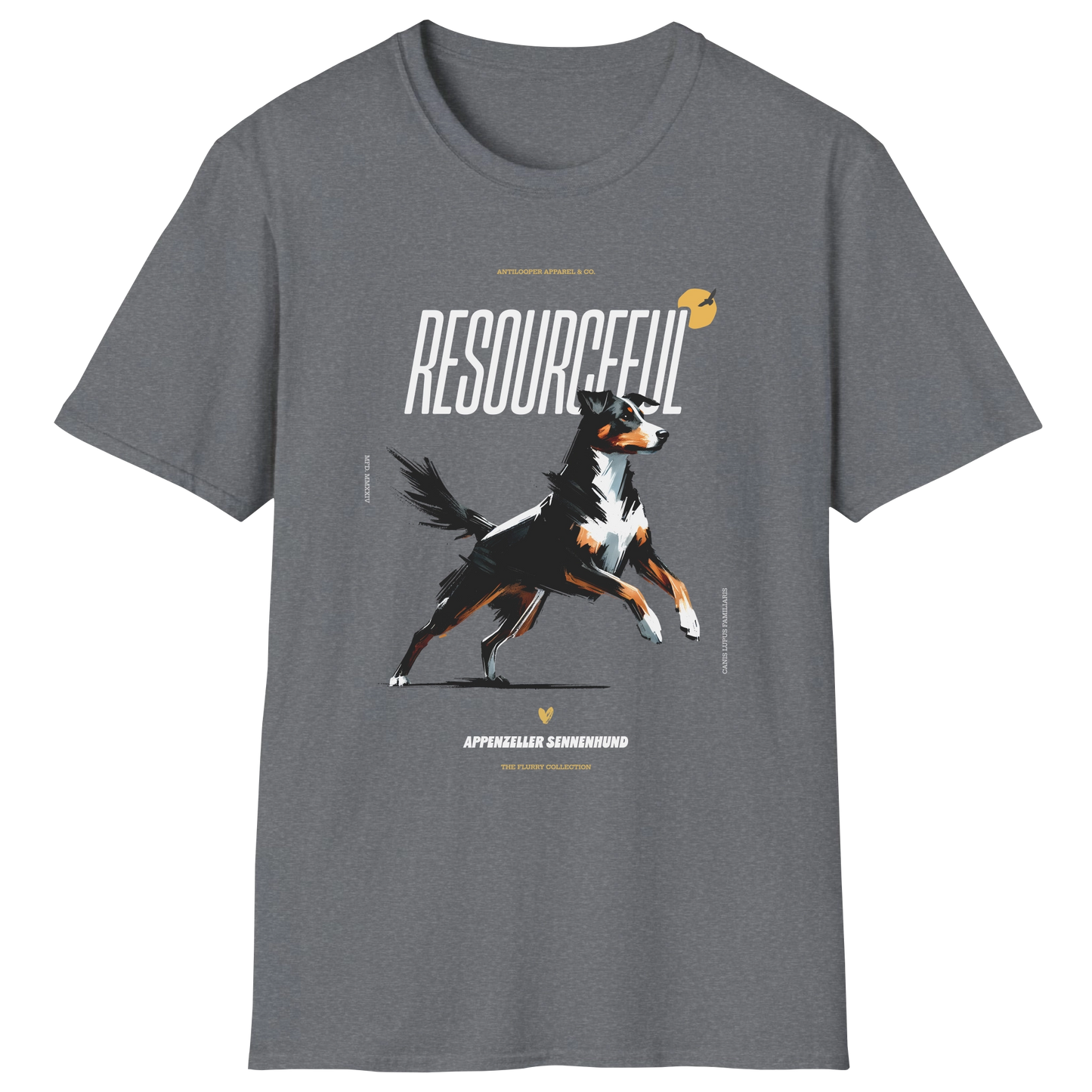 flatlay-flurry-appenzeller_sennenhund-t_shirt-graphite_heather