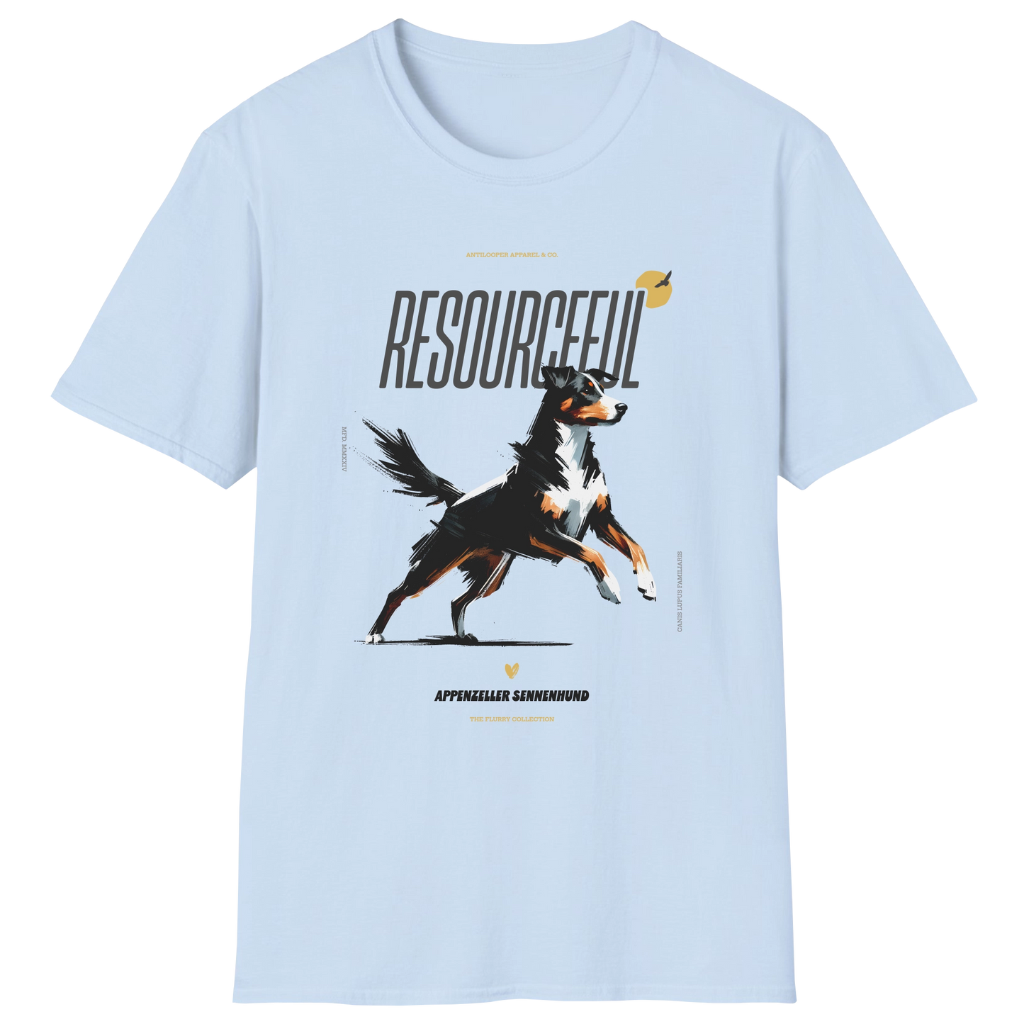 flatlay-flurry-appenzeller_sennenhund-t_shirt-light_blue