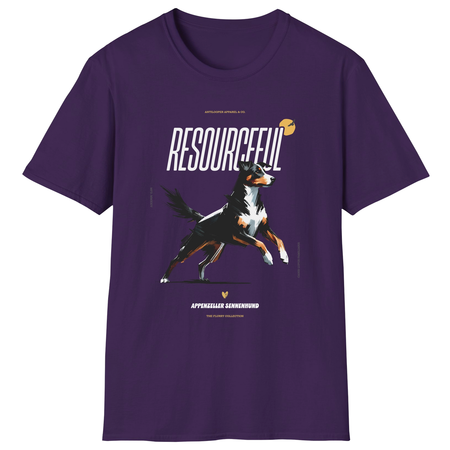 flatlay-flurry-appenzeller_sennenhund-t_shirt-purple