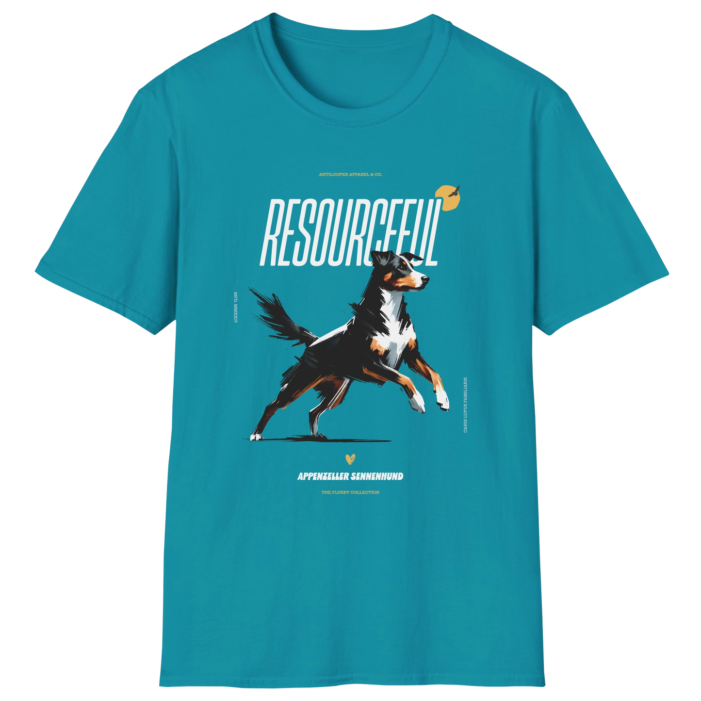 flatlay-flurry-appenzeller_sennenhund-t_shirt-tropical_blue