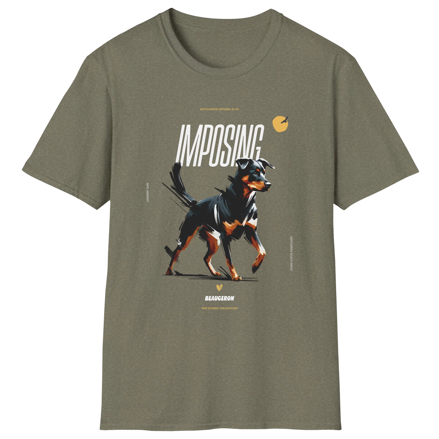 flatlay-flurry-beauceron-t_shirt-heather_military_green
