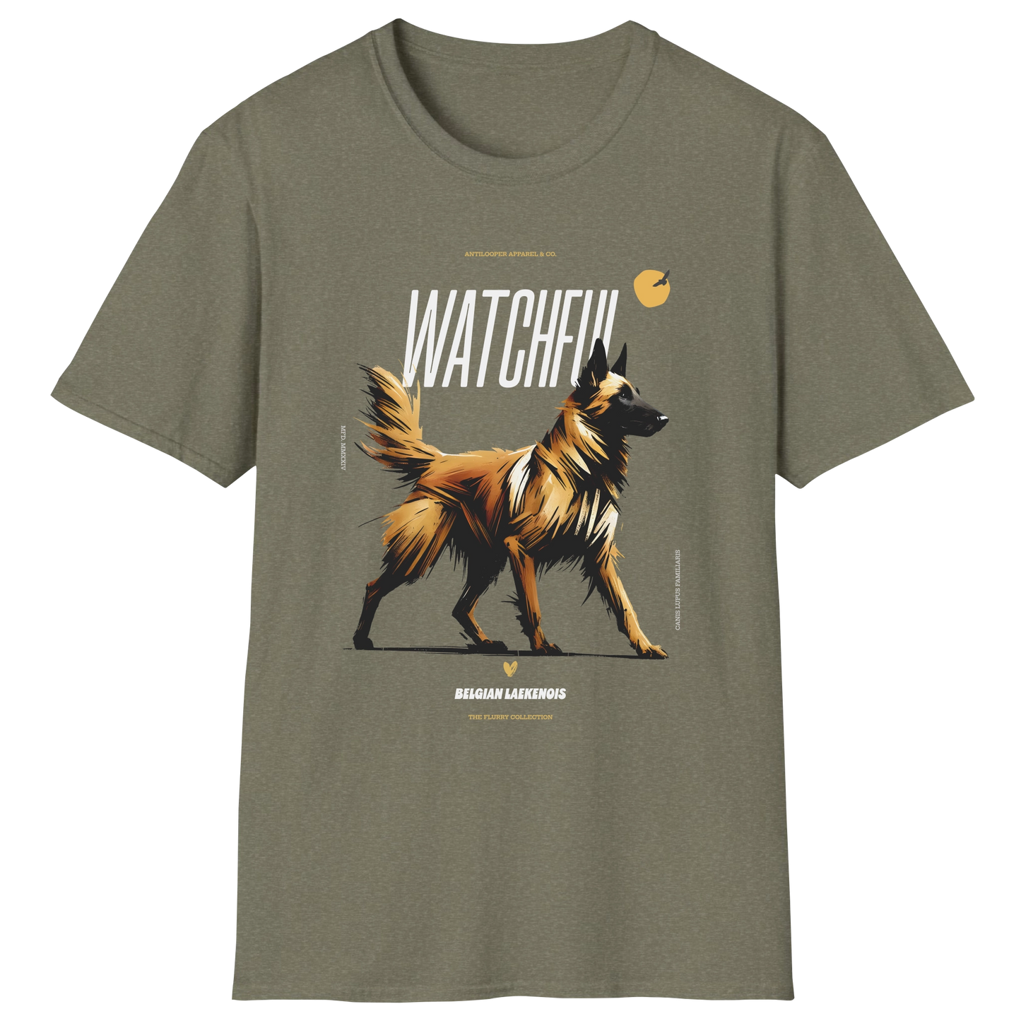 flatlay-flurry-belgian_laekenois-t_shirt-heather_military_green