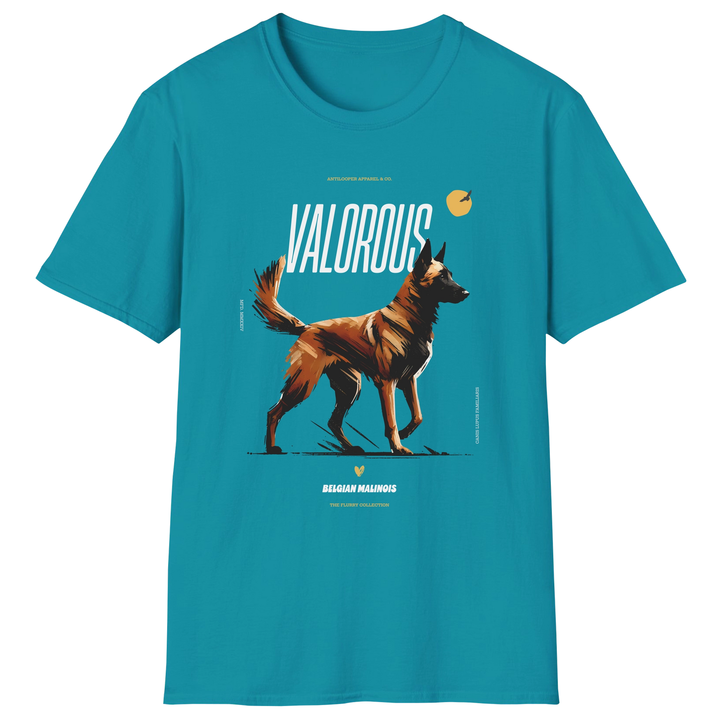 flatlay-flurry-belgian_malinois-t_shirt-tropical_blue