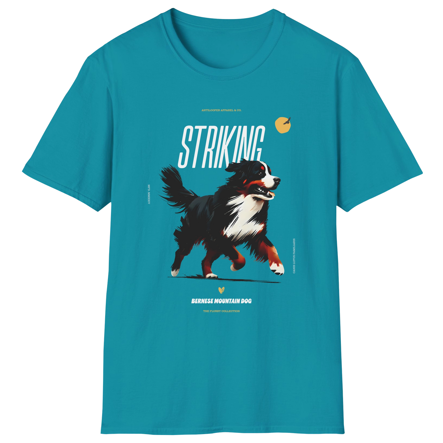 flatlay-flurry-bernese_mountain_dog-t_shirt-tropical_blue