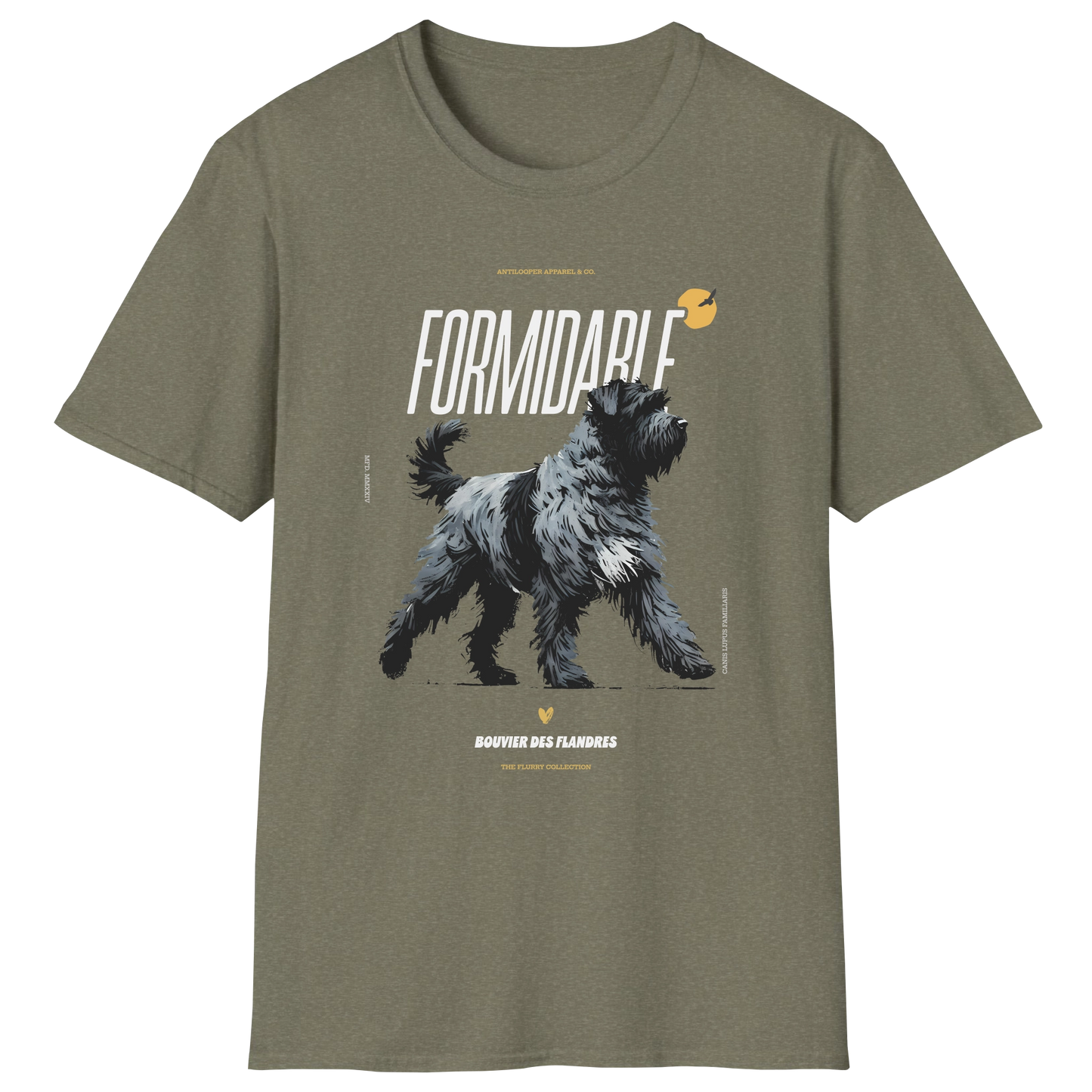 flatlay-flurry-bouvier_des_flandres-t_shirt-heather_military_green