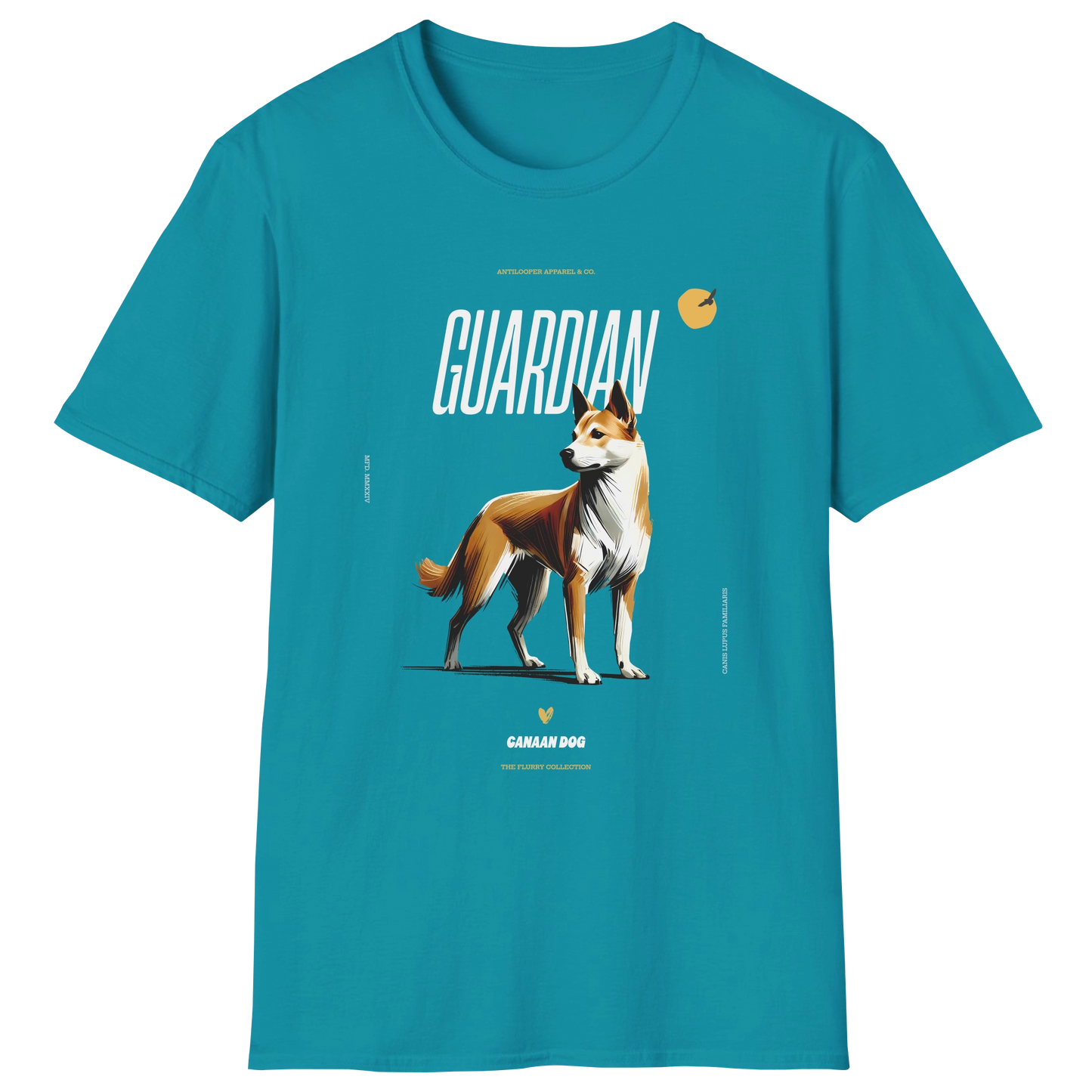 flatlay-flurry-canaan_dog-t_shirt-tropical_blue