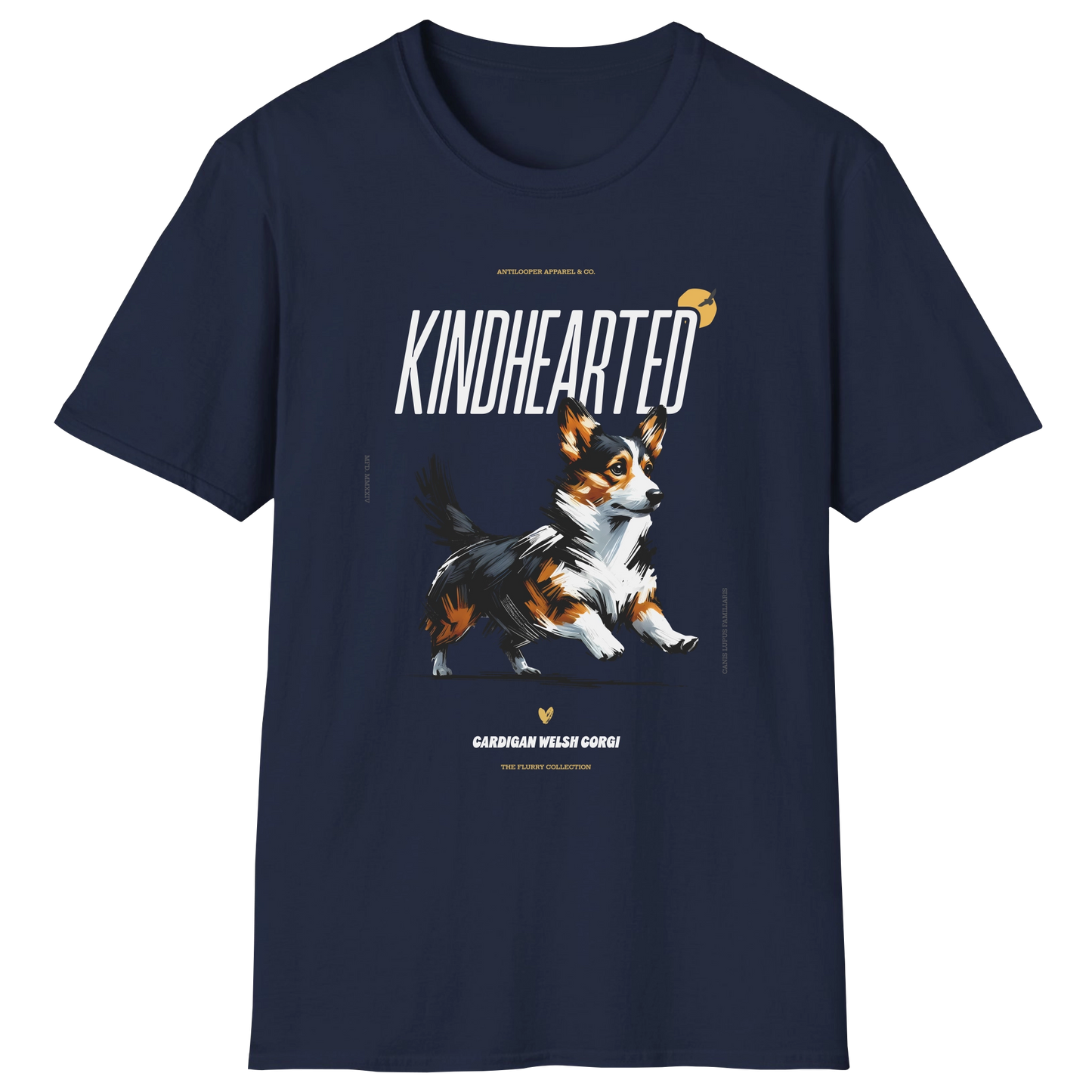 flatlay-flurry-cardigan_welsh_corgi-t_shirt-navy