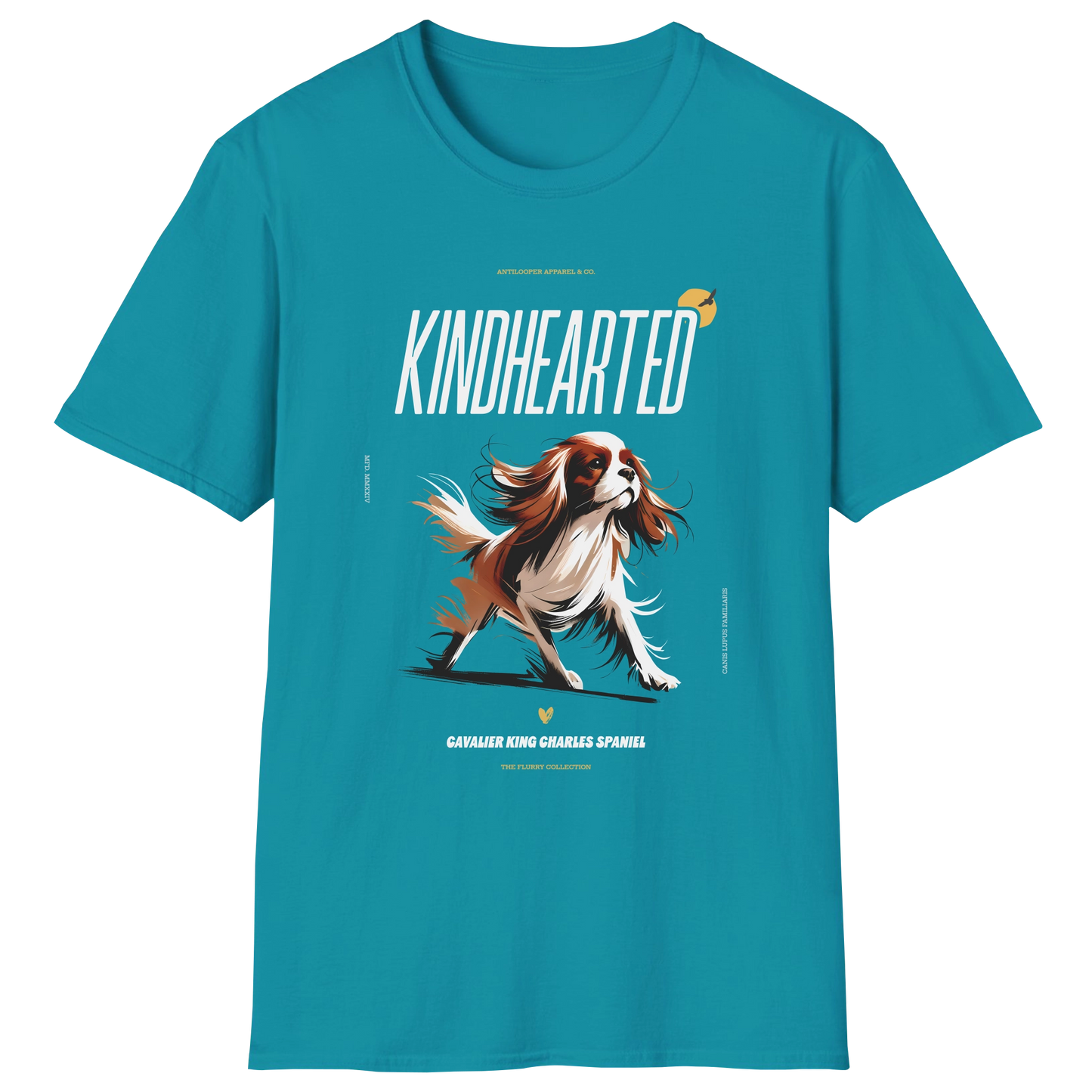 flatlay-flurry-cavalier_king_charles_spaniel-t_shirt-tropical_blue
