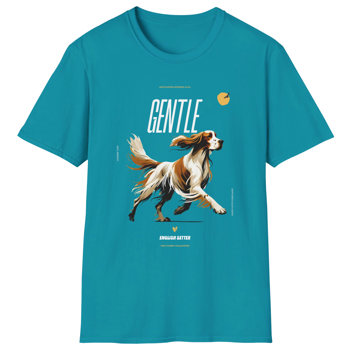 flatlay-flurry-english_setter-t_shirt-tropical_blue