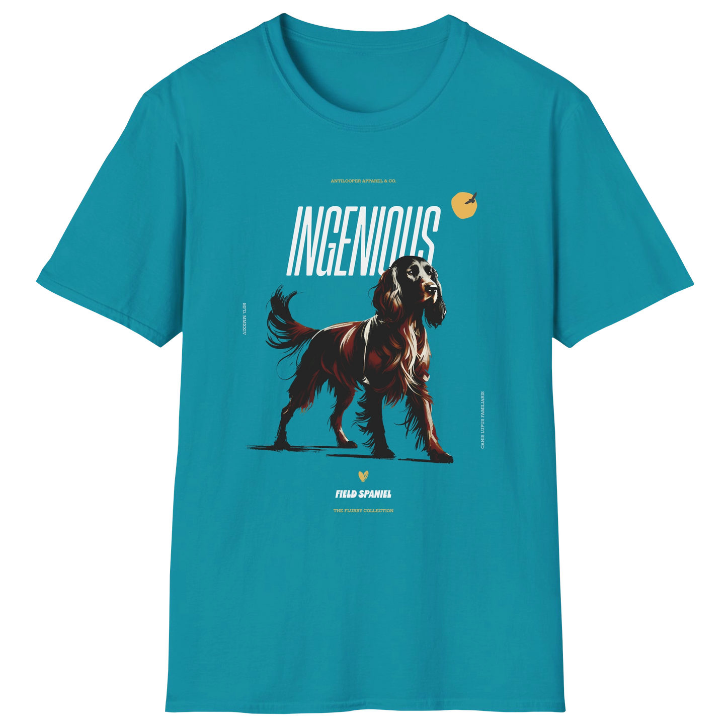 flatlay-flurry-field_spaniel-t_shirt-tropical_blue