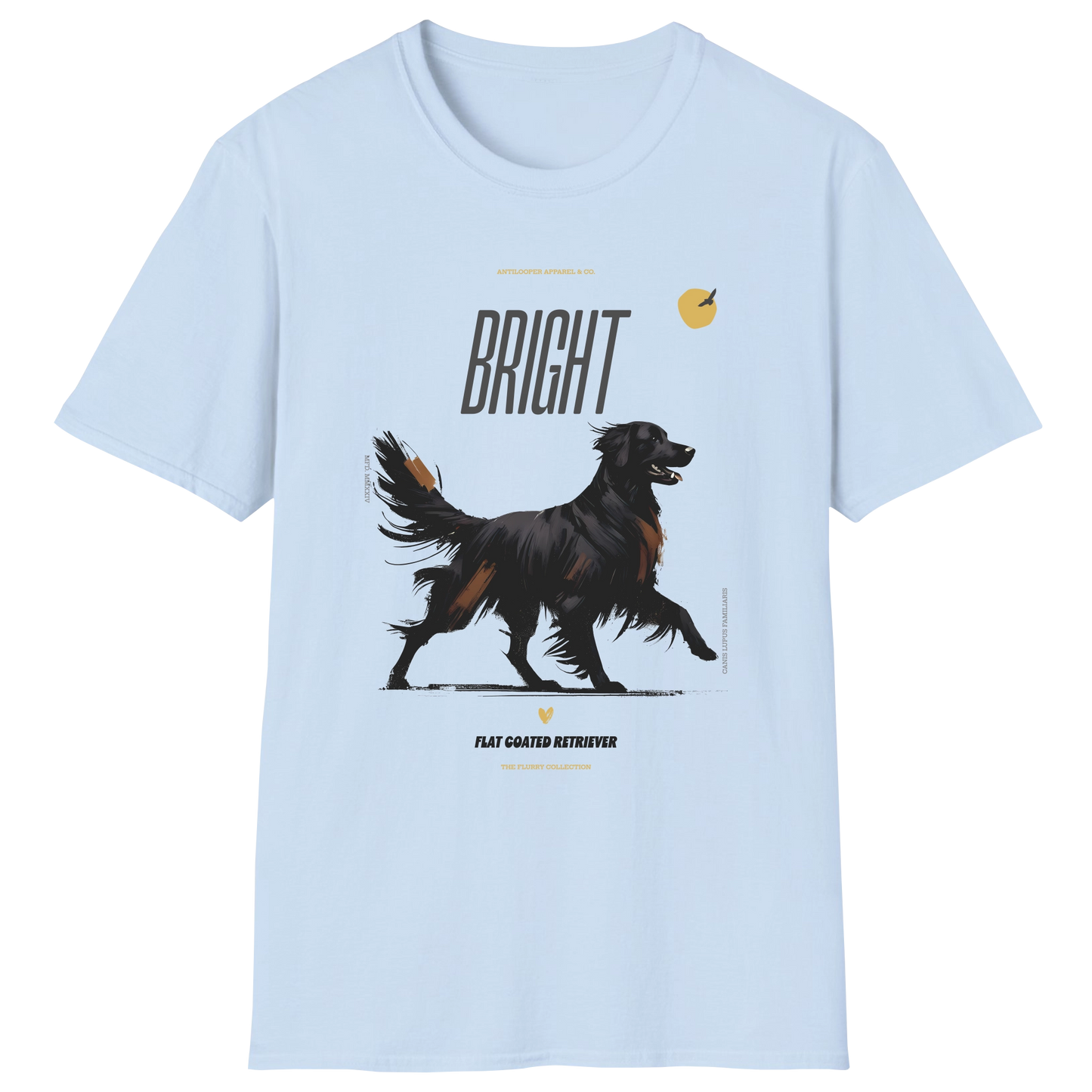 flatlay-flurry-flat_coated_retriever-t_shirt-light_blue