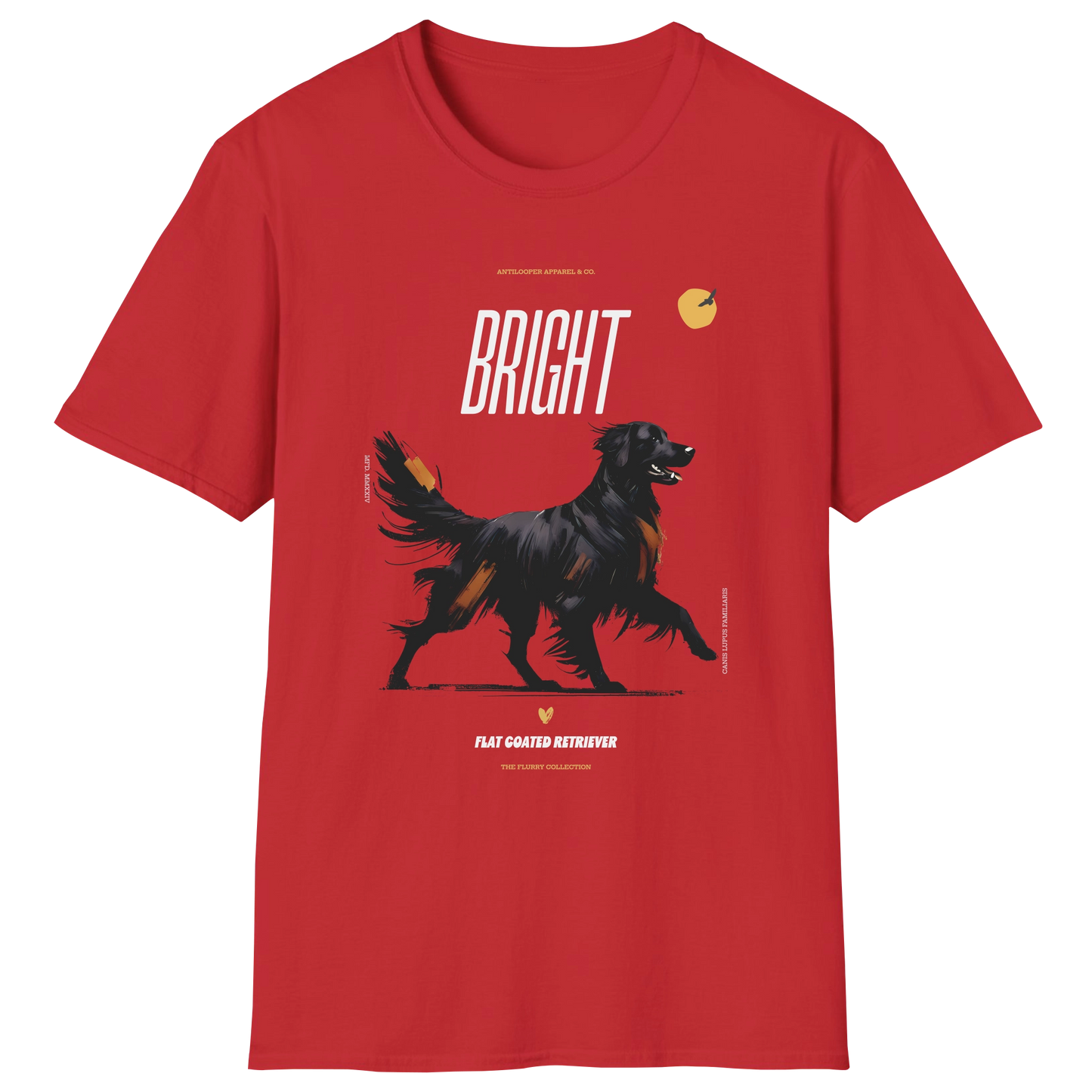 flatlay-flurry-flat_coated_retriever-t_shirt-red