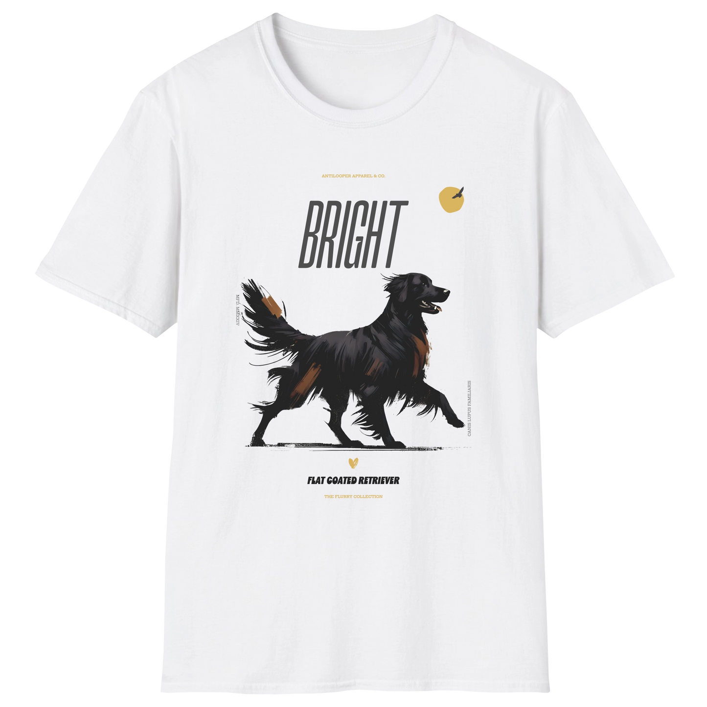 flatlay-flurry-flat_coated_retriever-t_shirt-white