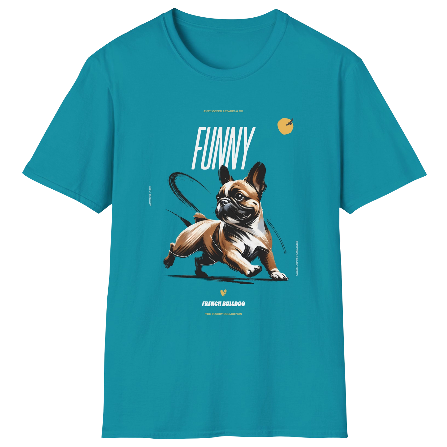 flatlay-flurry-french_bulldog-t_shirt-tropical_blue
